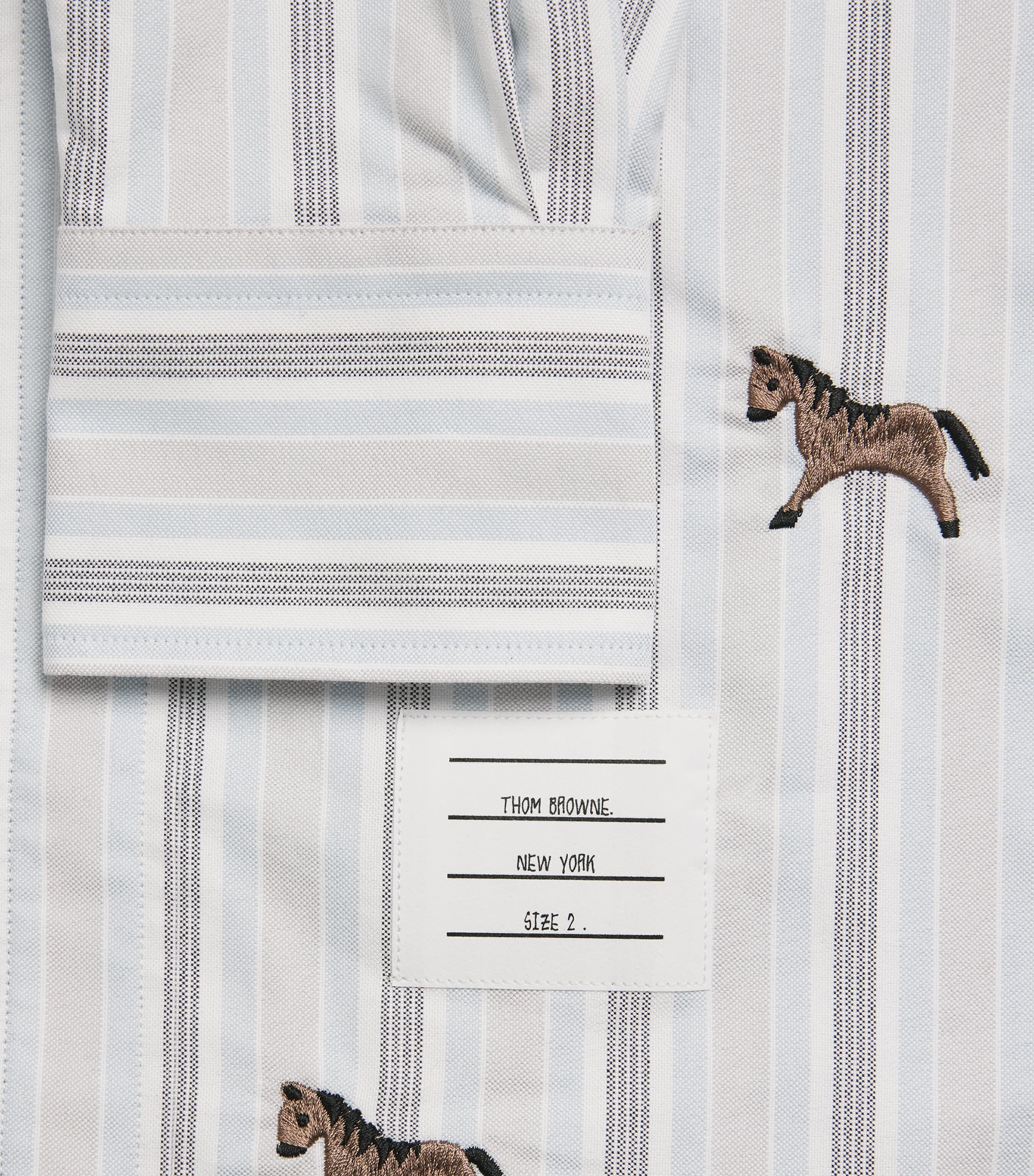 Cotton Embroidered Oxford Shirt MEDIUM BLUE Image 5