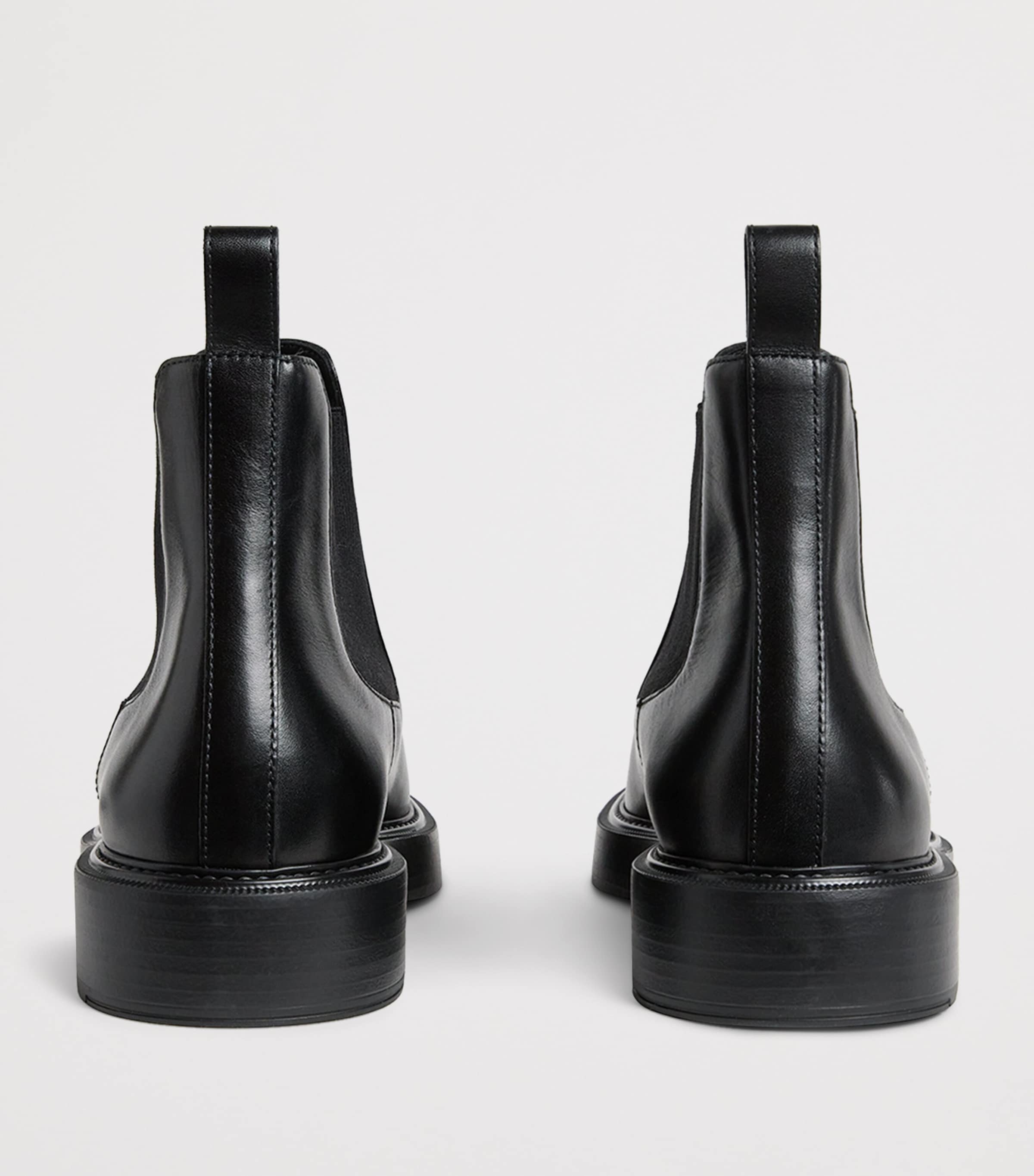 Emporio Armani Black Leather Chelsea Boots | Harrods US