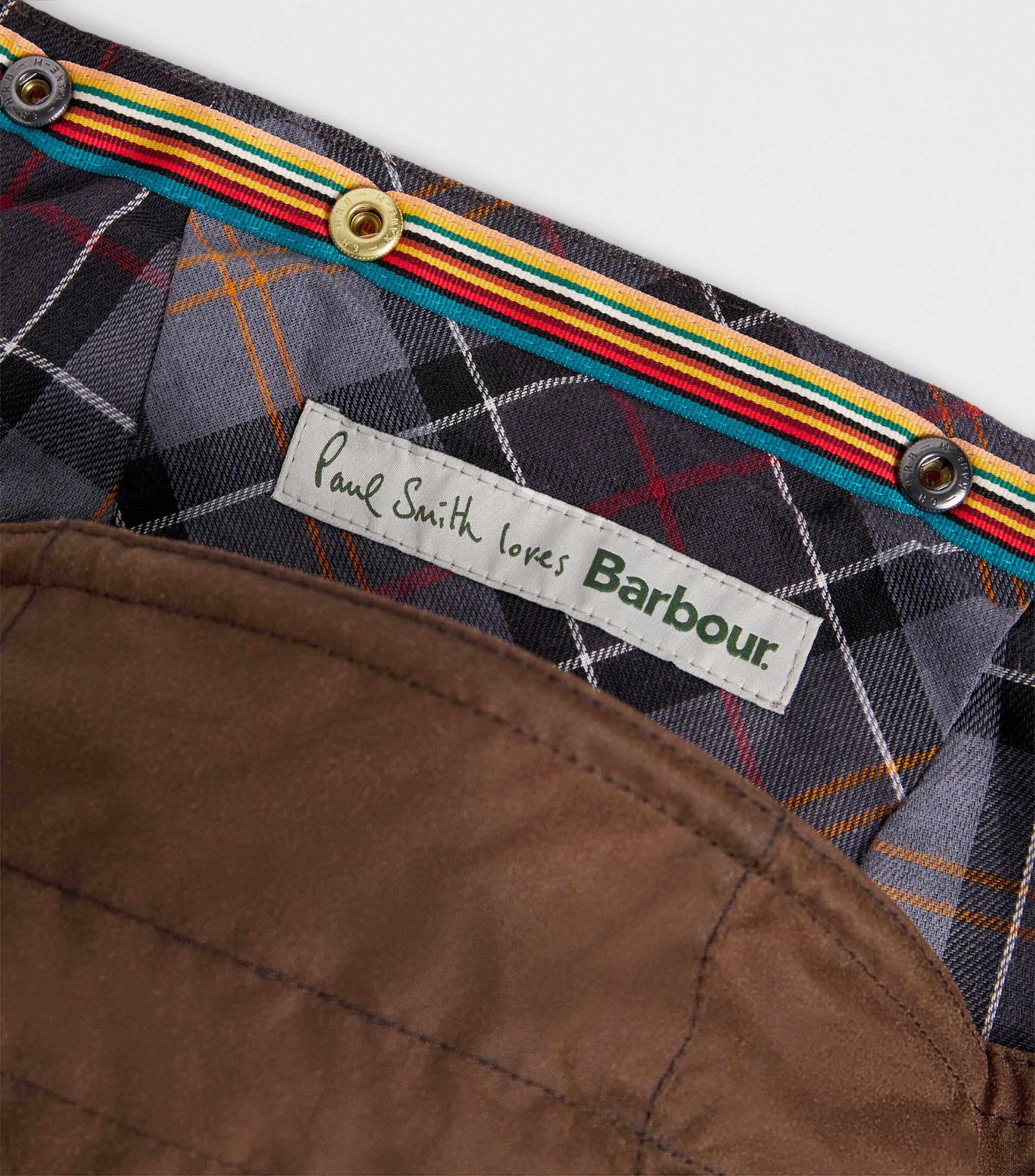 Barbour x Paul Smith Waxed Hood Tan Image 6