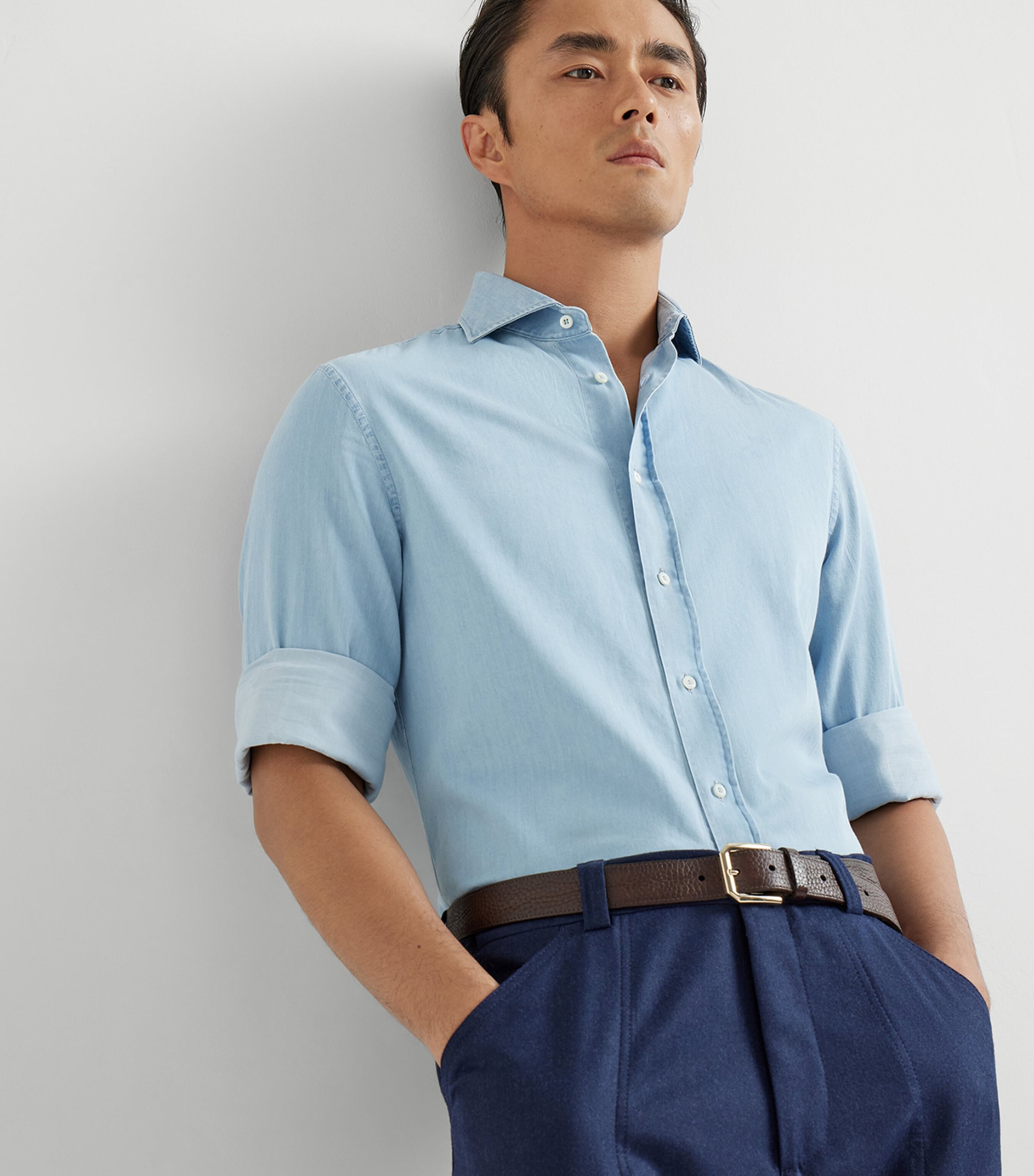 Lightweight Denim Shirt C008 Image 4