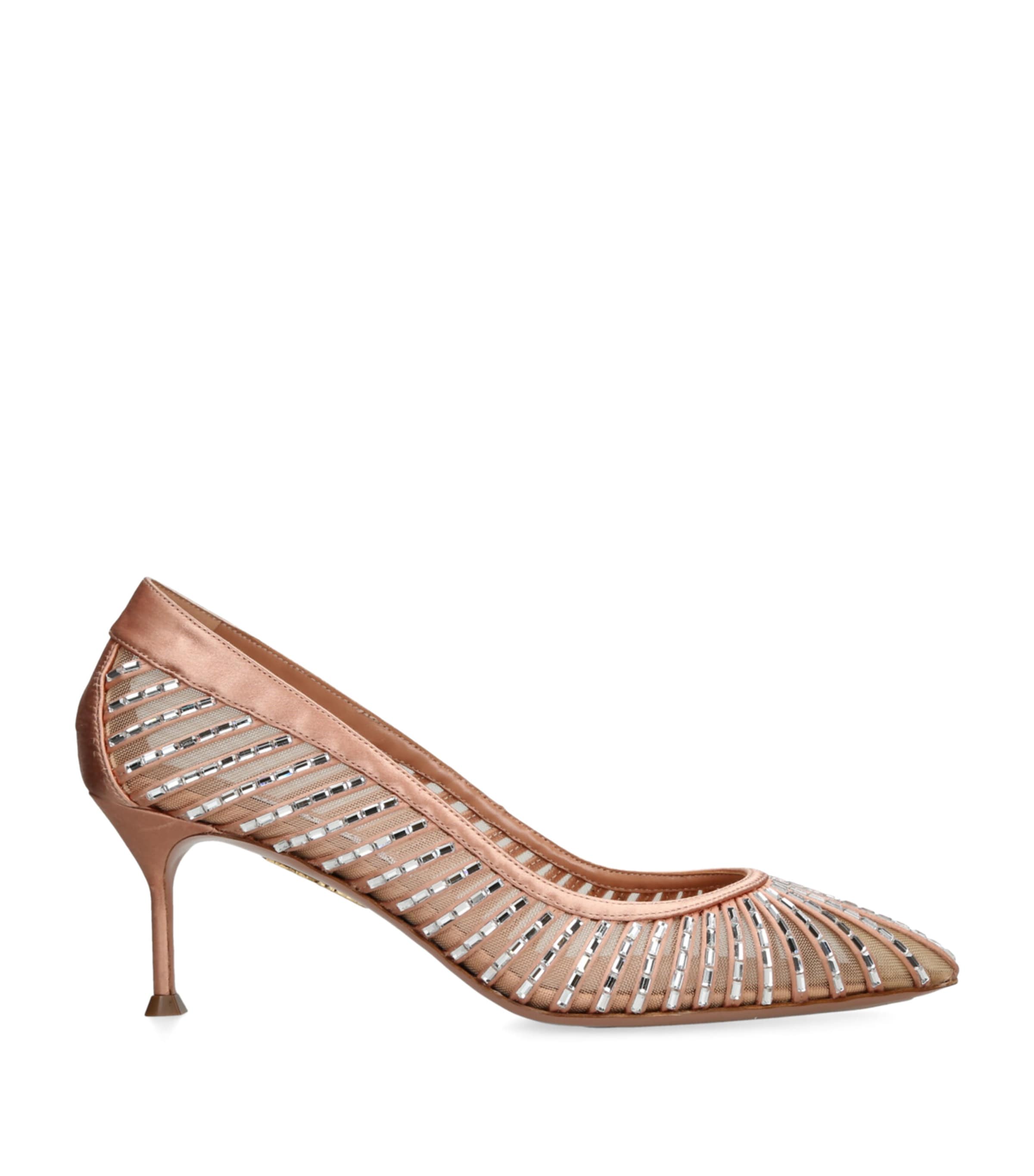 Aquazzura Embellished Passions Pumps 65 Gold Image 1