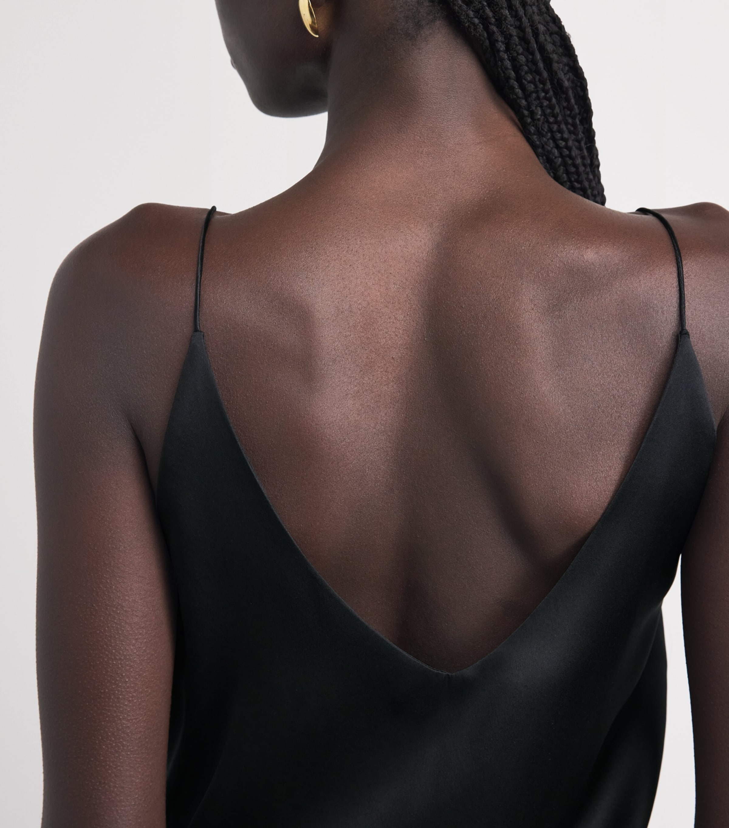 Eleventy Womens Silk V-Neck Cami Top Nero Image 3