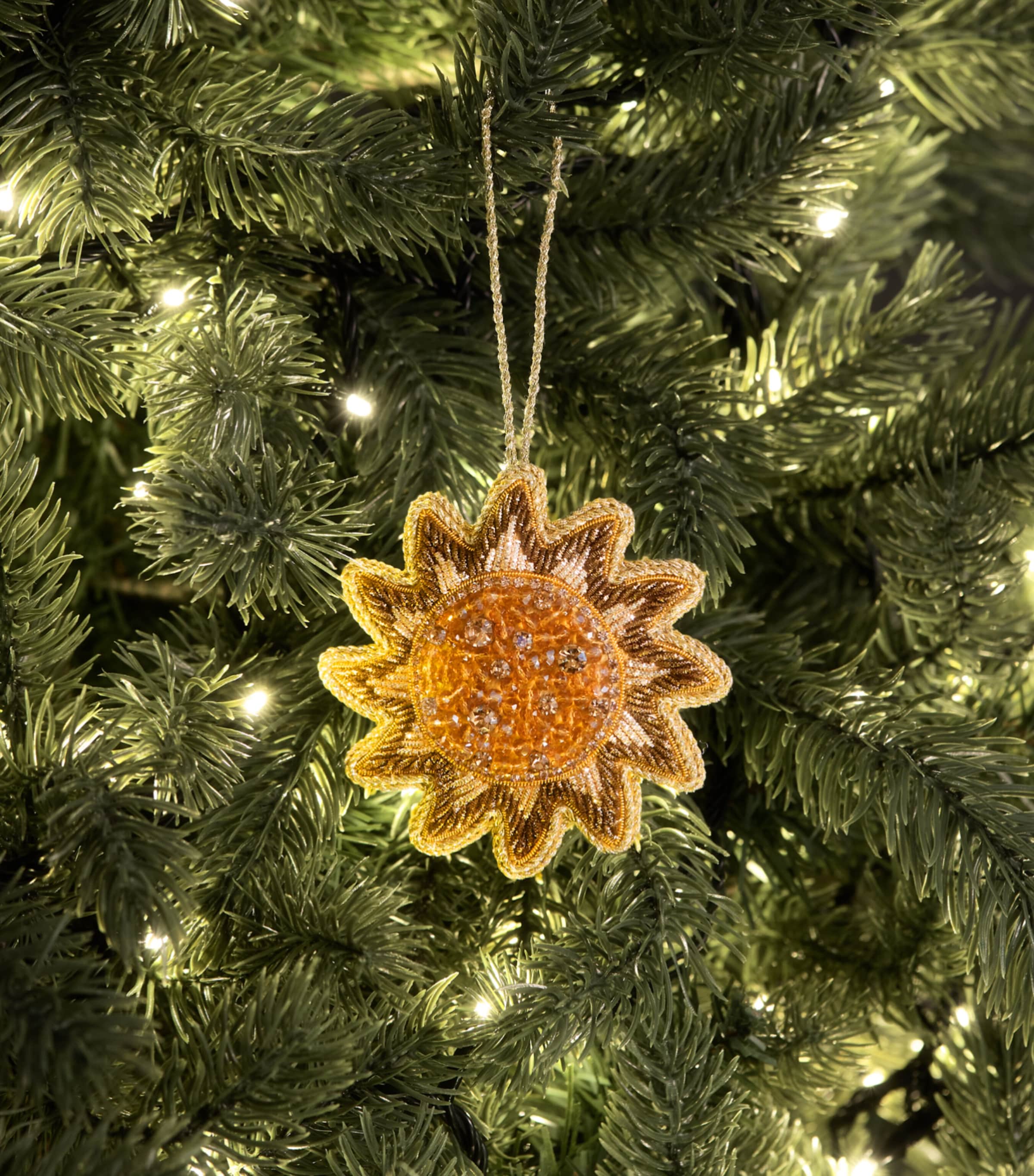 Tinker Tailor Beaded Sunburst Tree Decoration Old Gold Image 3