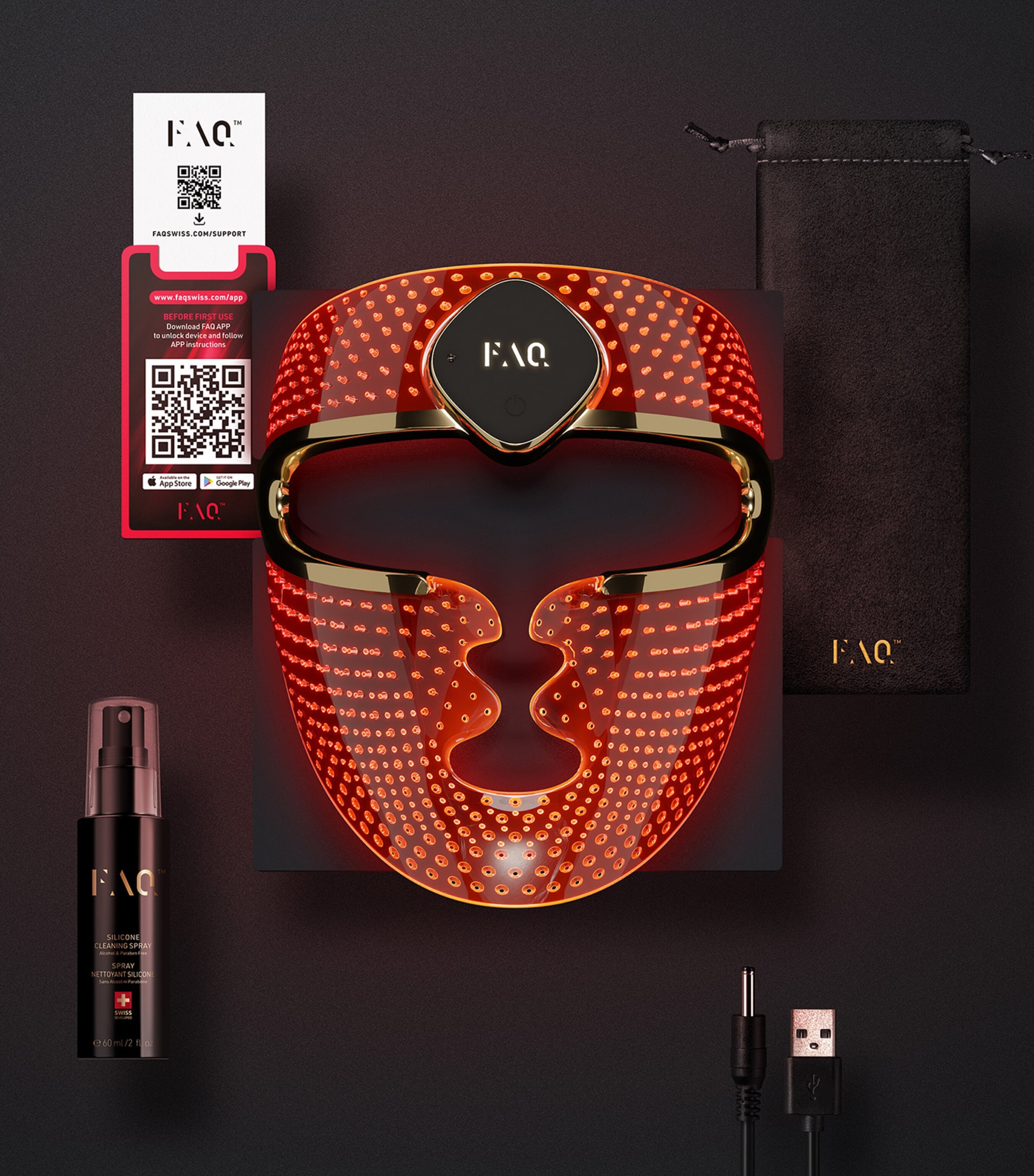 FAQ 202 Plus Anti-Ageing Silicone LED Mask NO COLOUR Image 8