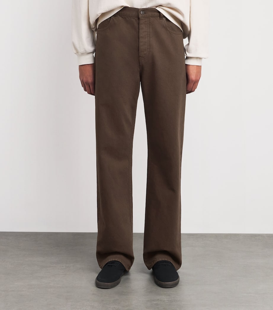 The Row Mens Siouxie Straight Jeans Brown Grey Image 3