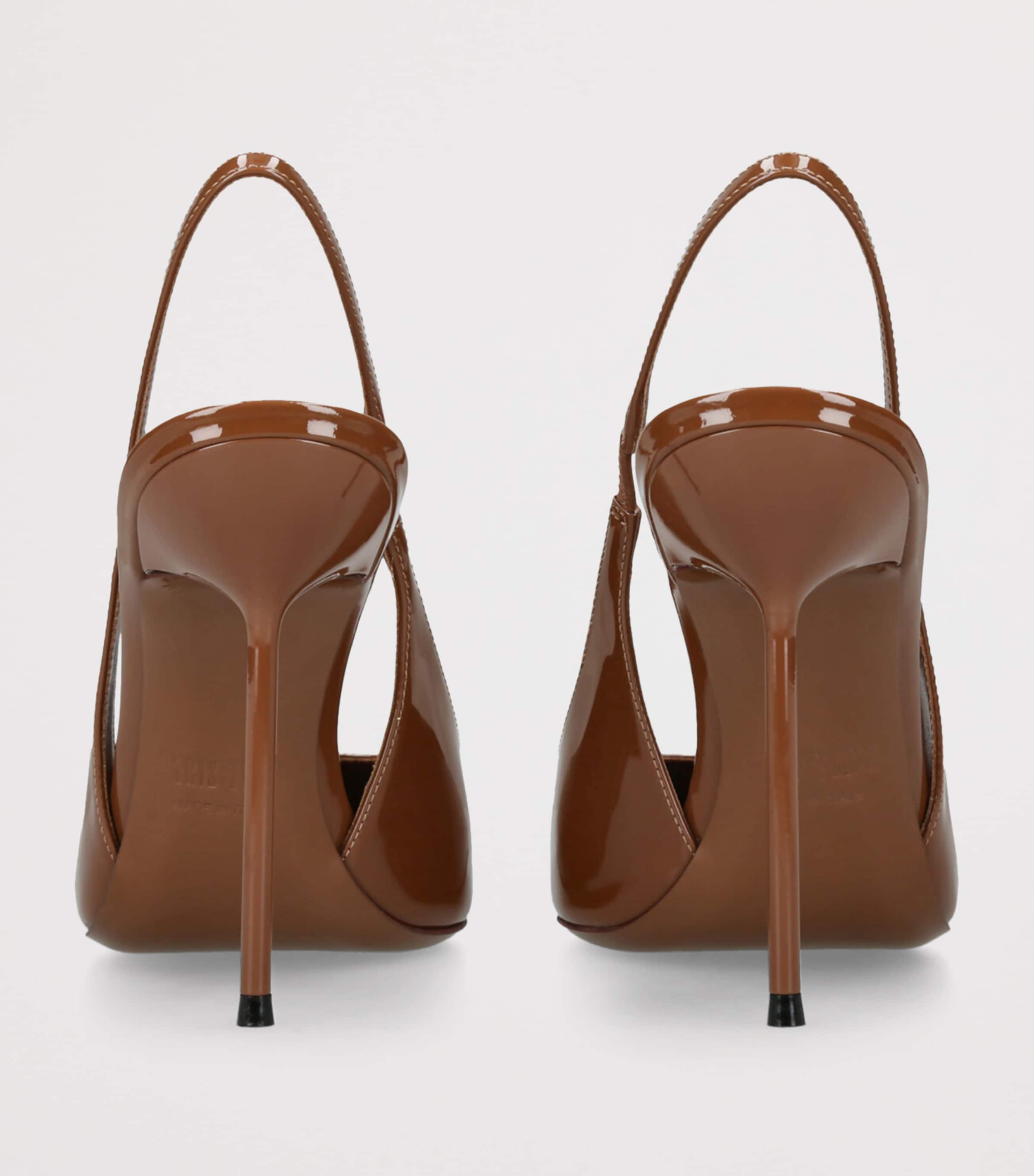 Paris Texas Patent Leather Lidia Slingback Pumps 105 Mid Brown Image 2