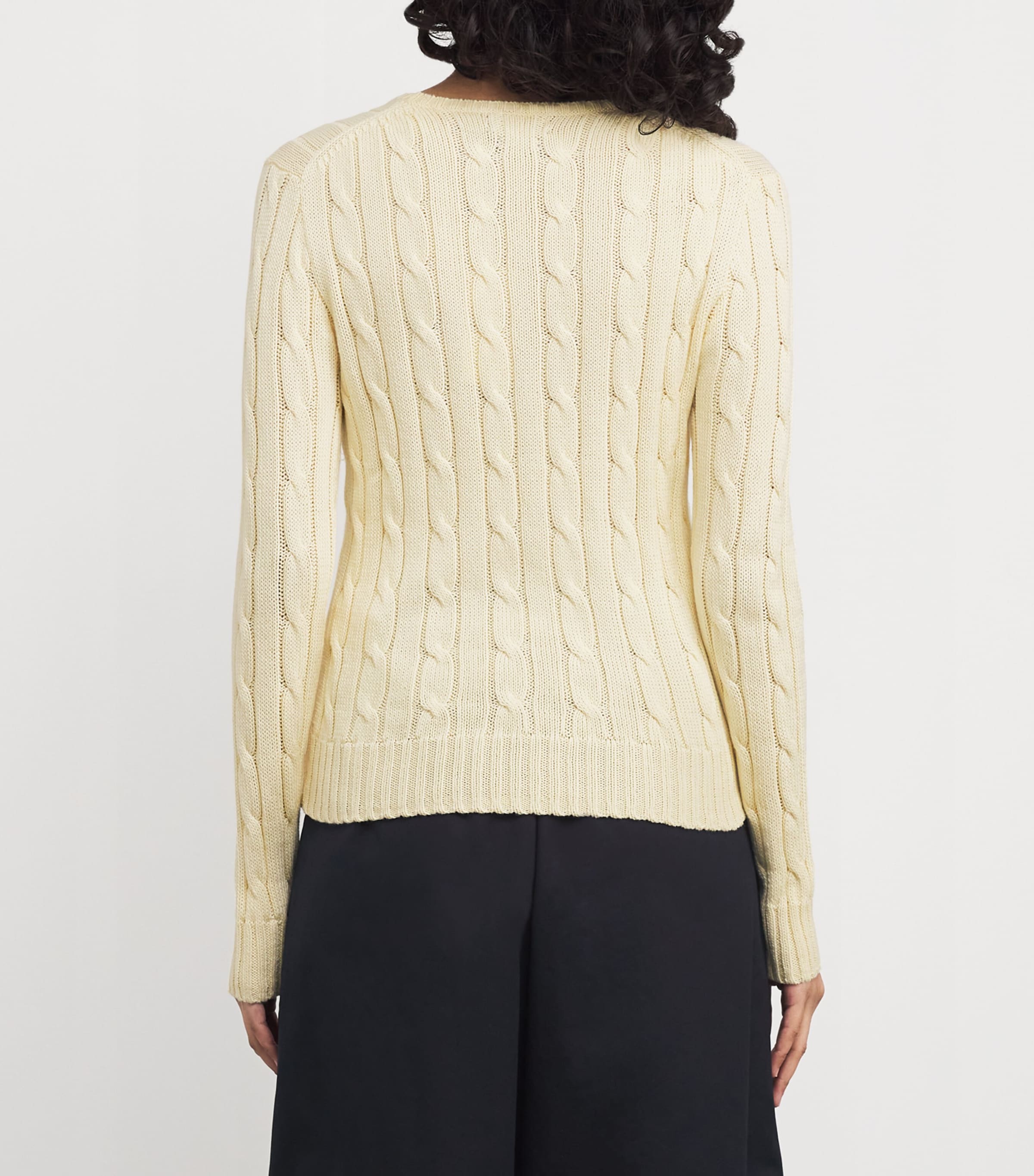 Cotton  Cable-Knit Julianna Sweater CREAM Image 4