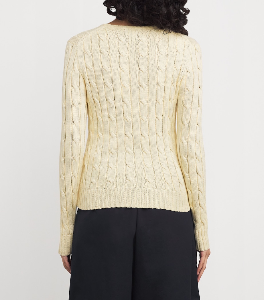 Cotton Cable-Knit Julianna Sweater CREAM Image 4