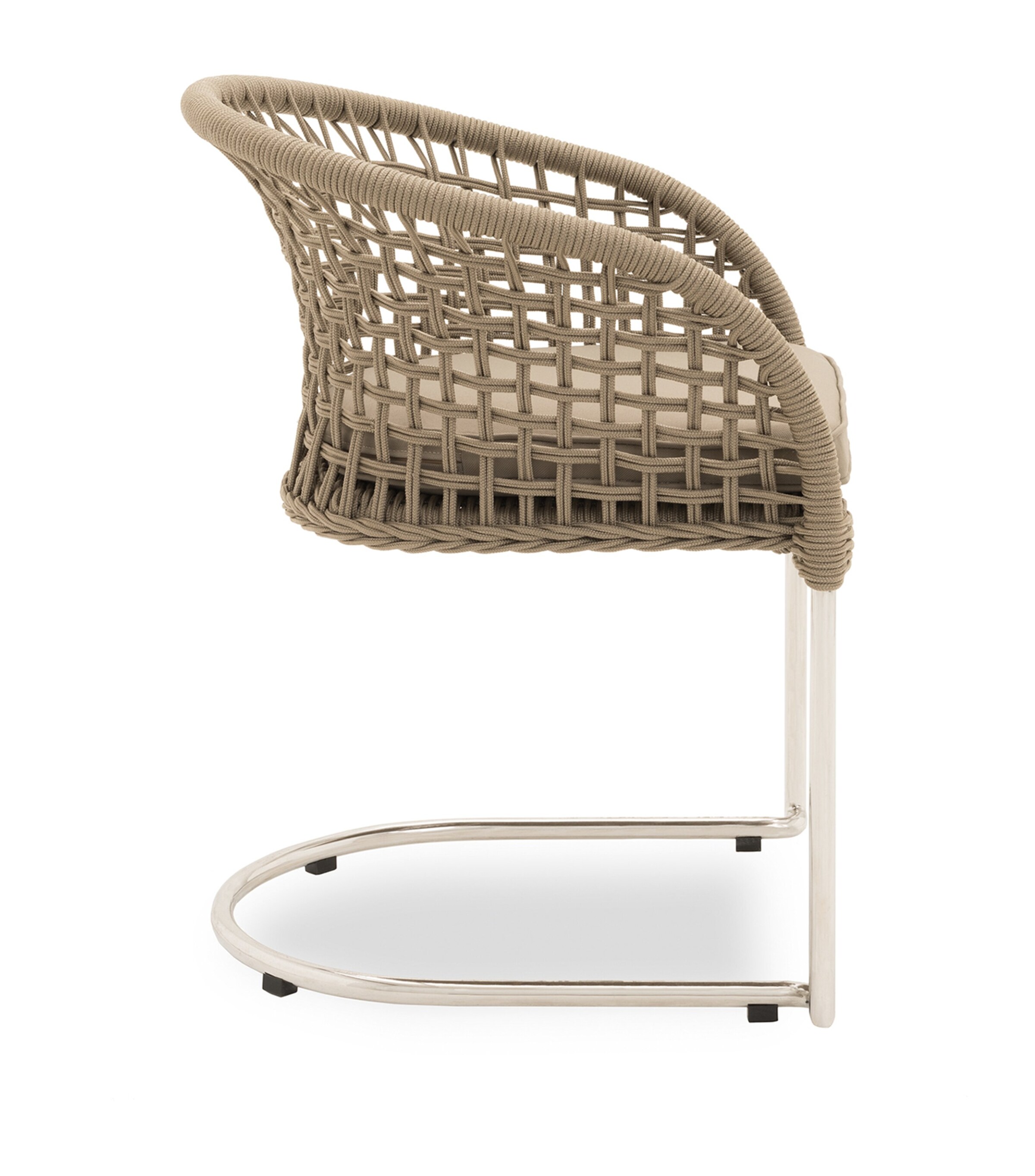 Marina Curved Outdoor Chair TAUPE Image 2