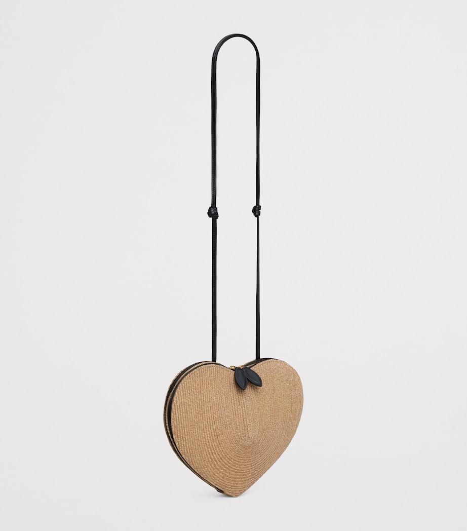Alaïa Straw Le Coeur Shoulder Bag Naturel Image 3