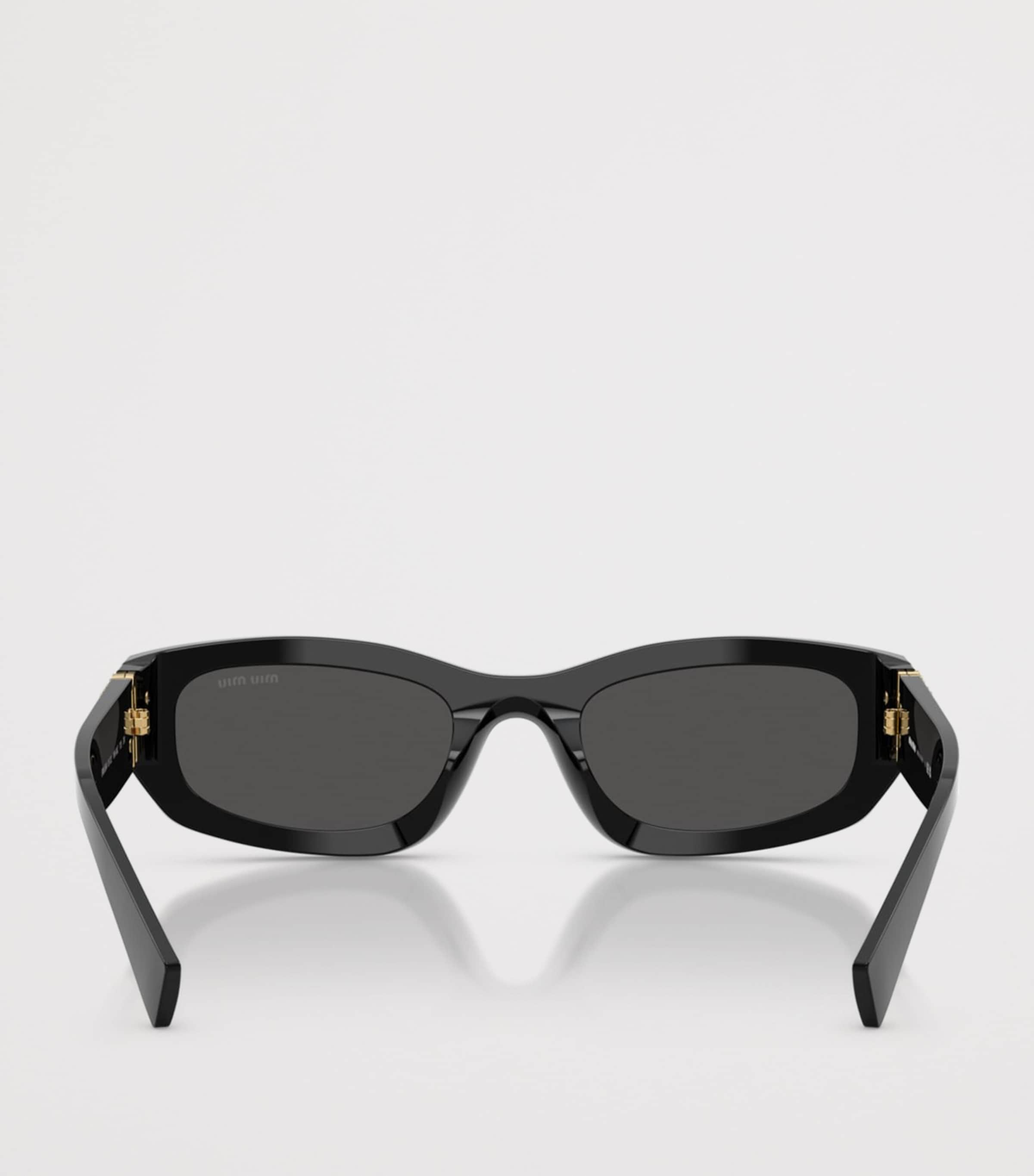 Miu Miu Irregular Rectangle Sunglasses Black Image 4