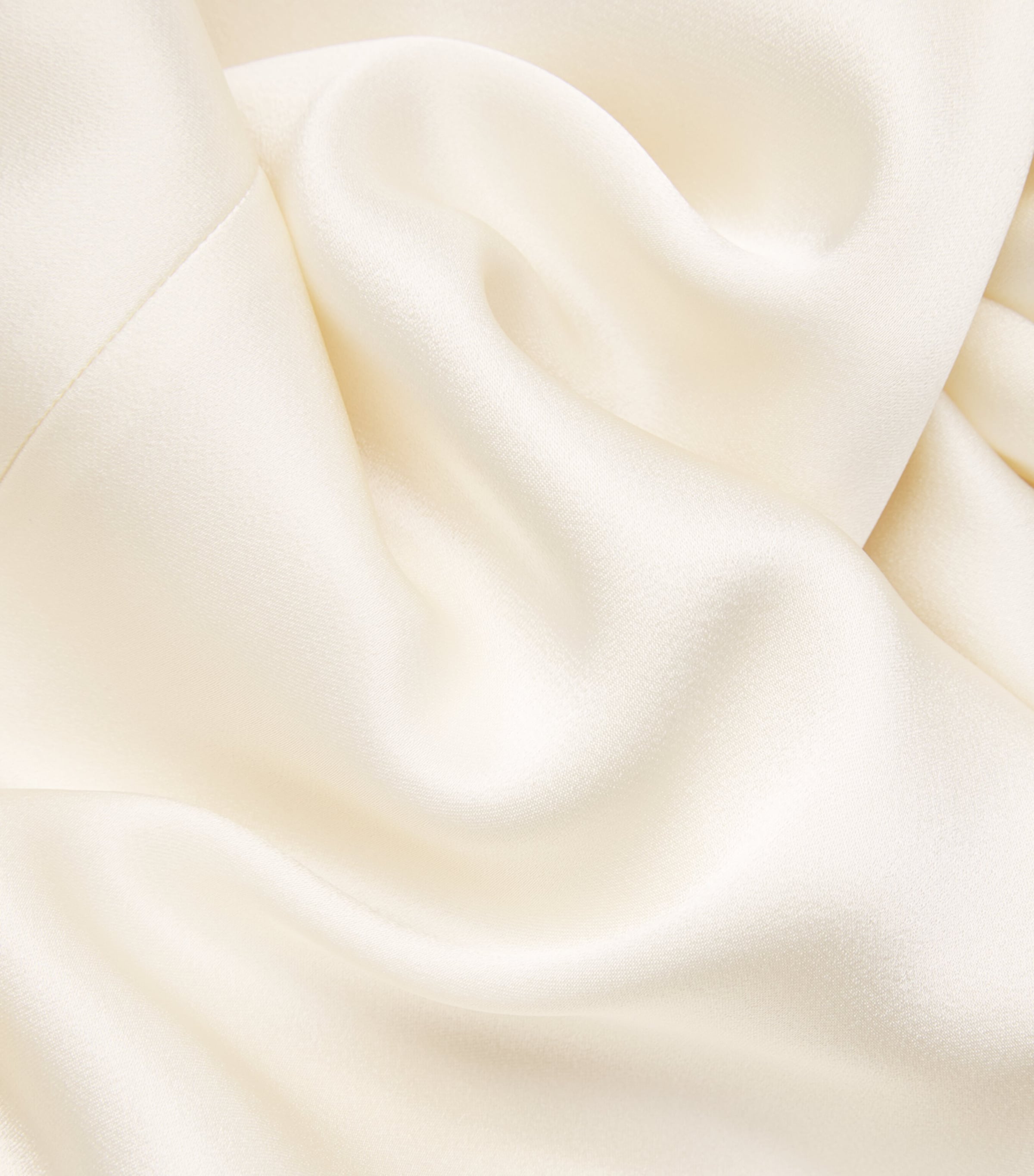 Satin Draped Midi Dress 102 CREAM Image 5