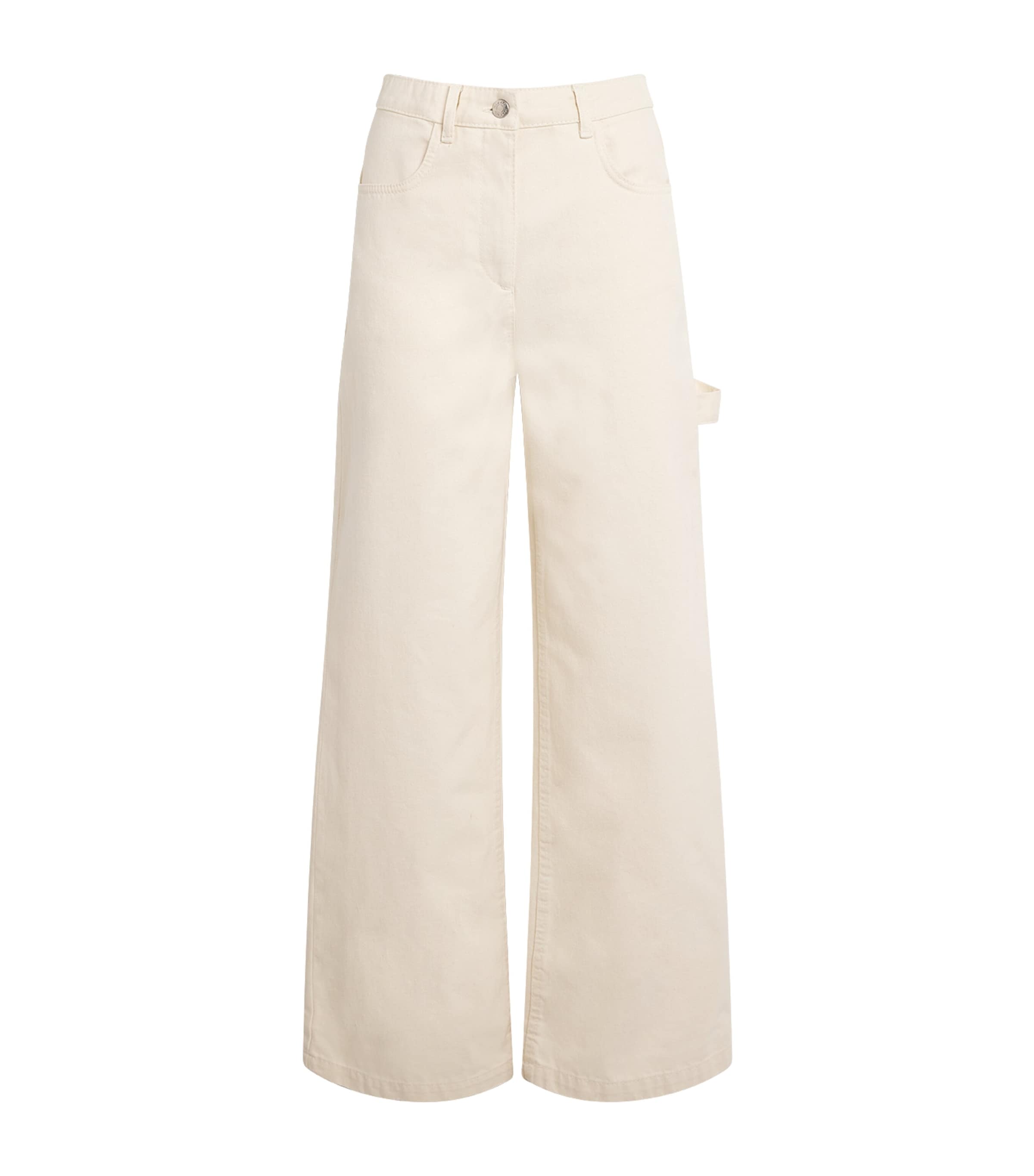 Max & Co Wide-leg Carpenter Jeans In White