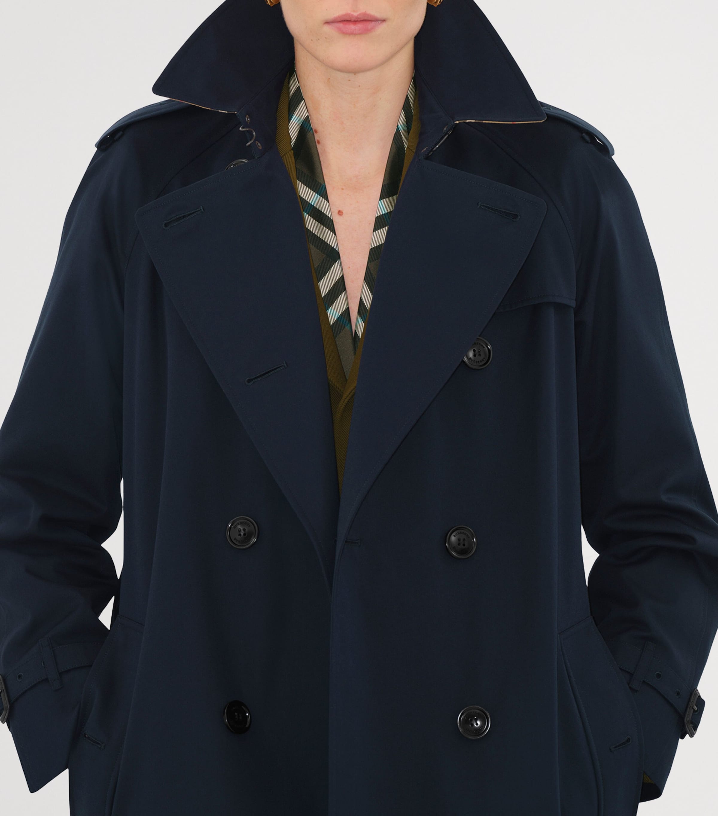 Gabardine Long Waterloo Heritage Trench Coat COAL BLUE Image 5