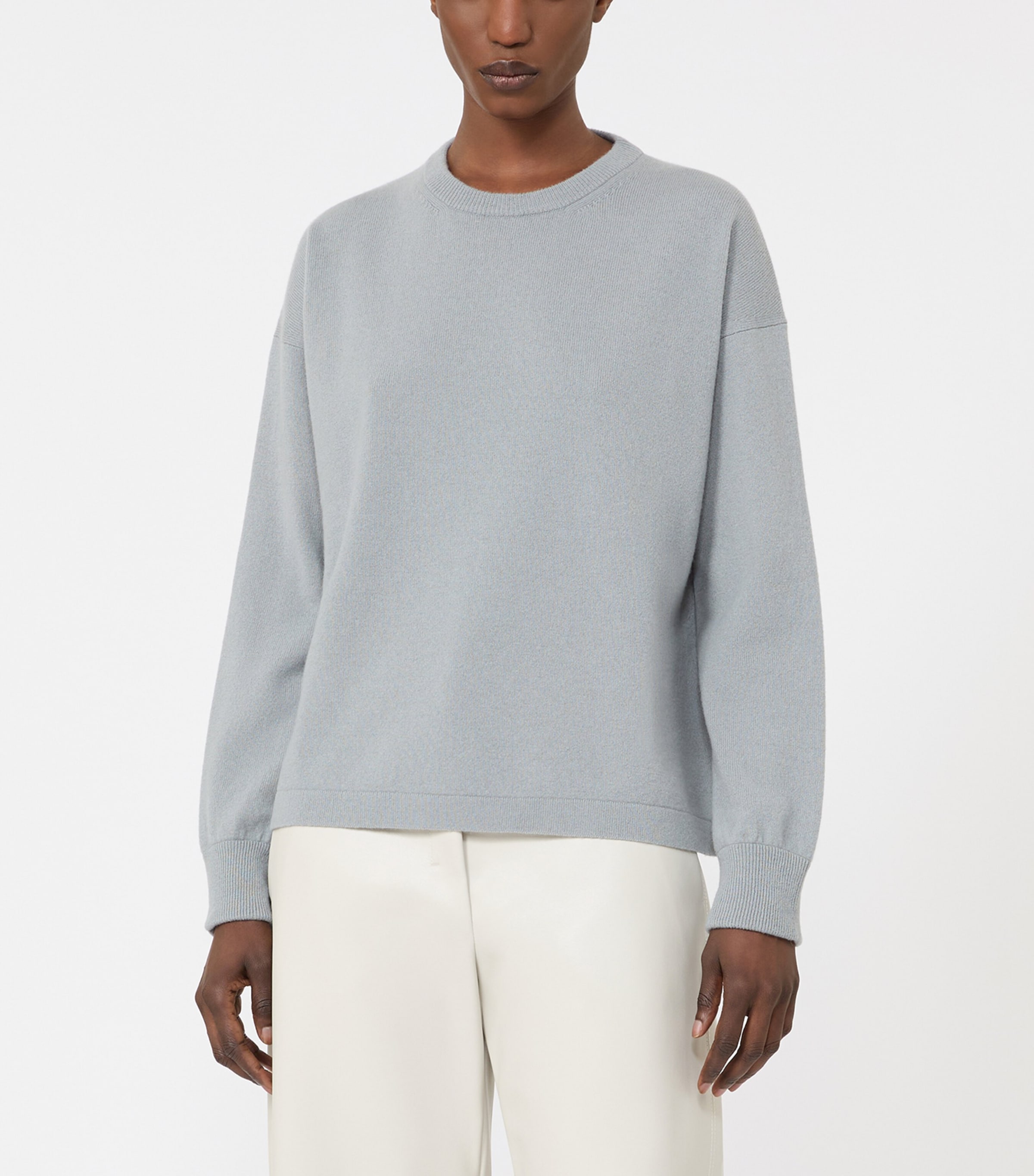 Wool-Cashmere Crew-Neck Sweater LIGHT BLUE Image 3