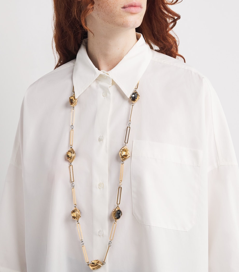 Crystal-Embellished Necklace GOLD Image 2