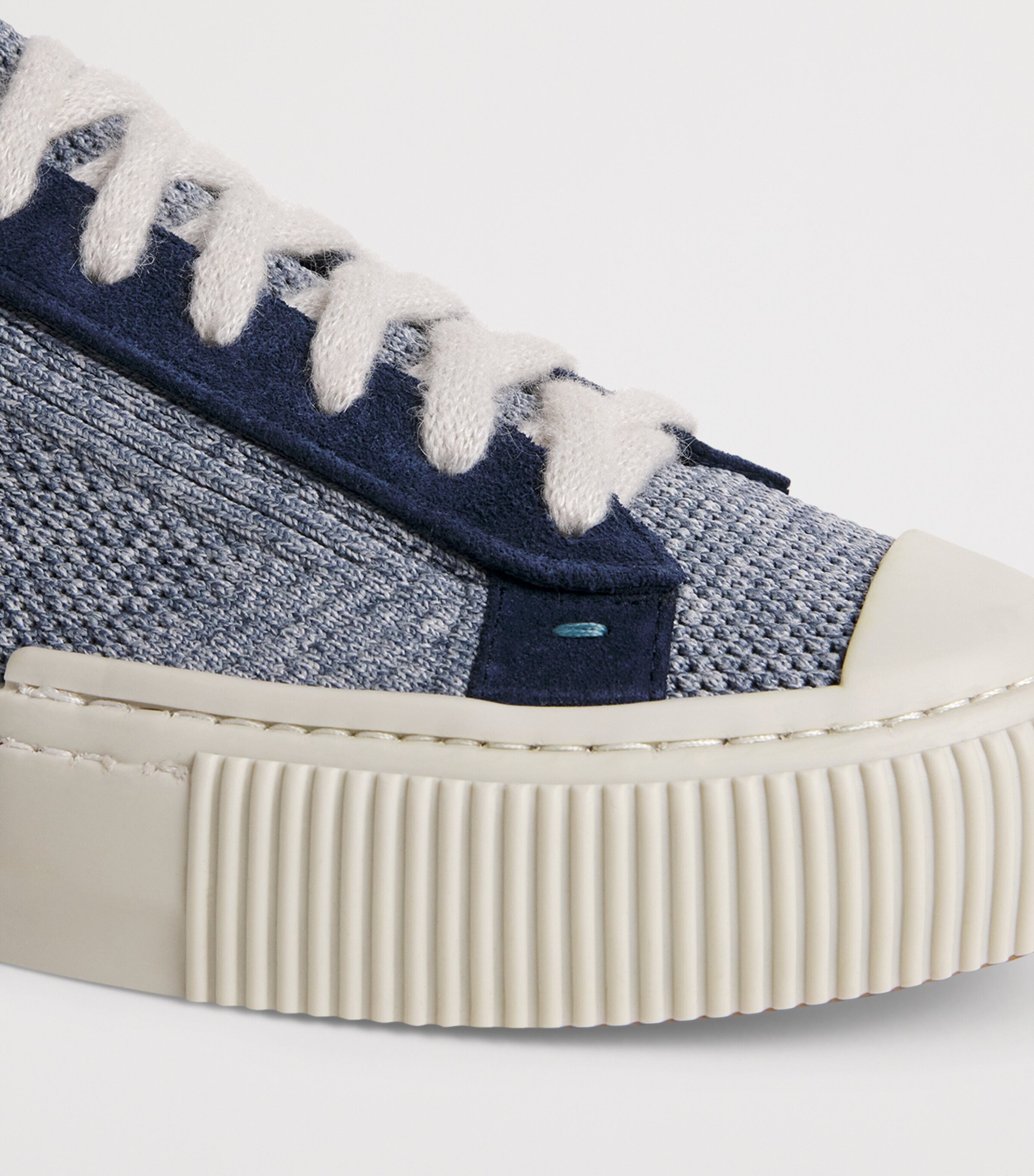 Knitted Tennis Sneakers BLU Image 7