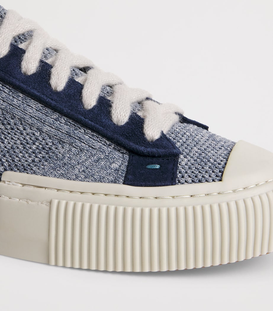Knitted Tennis Sneakers BLU Image 7