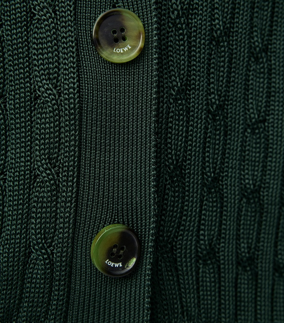 V-Neck Cardigan DARK GREEN Image 5