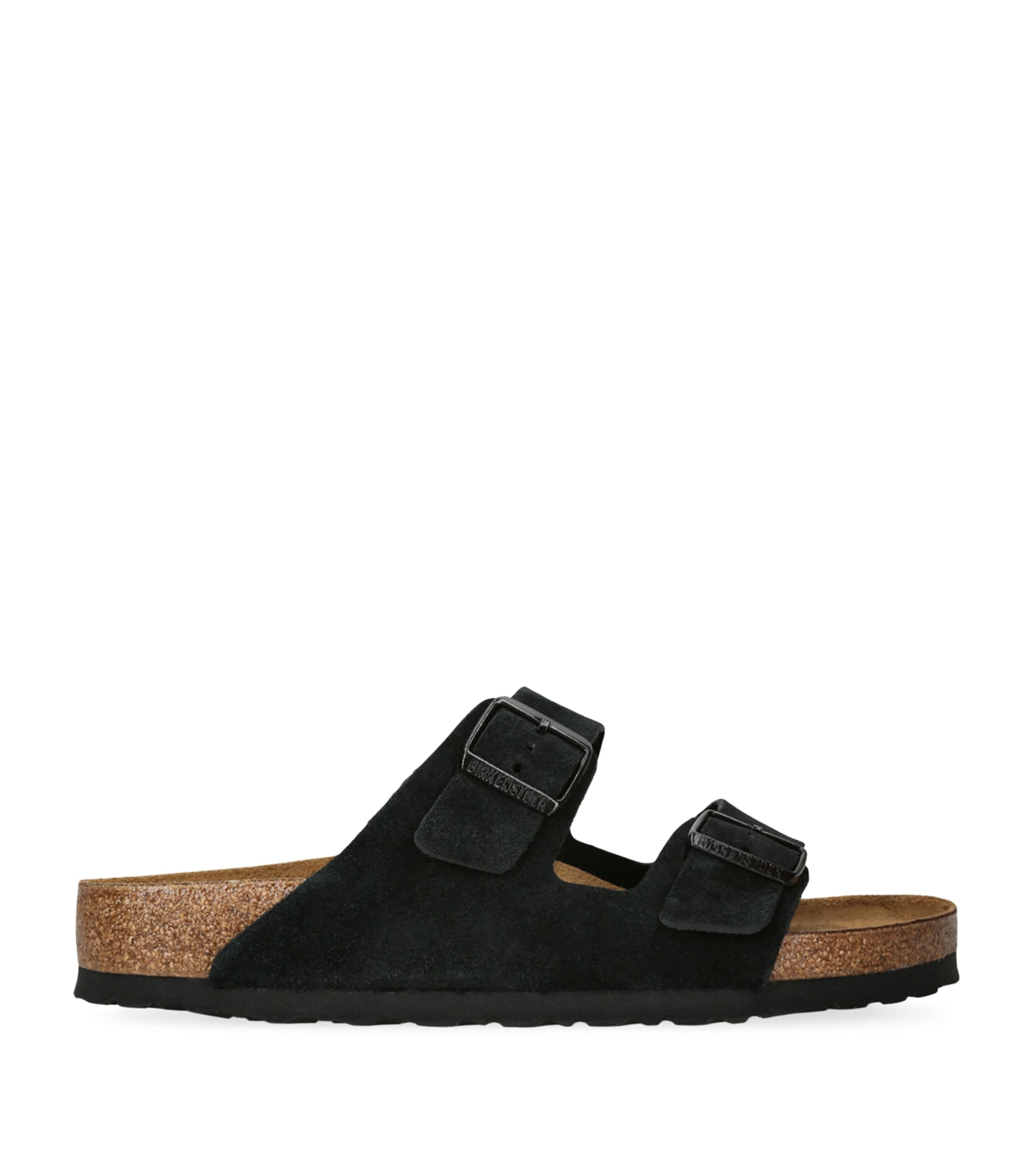 Birkenstock Suede Arizona Sandals In Black