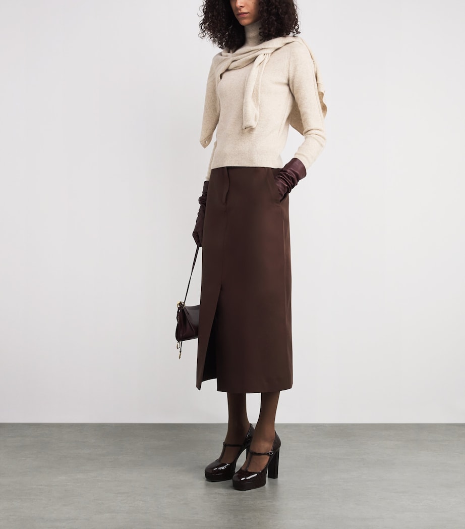 Cashmere Oxna Funnel-Neck Sweater POWDER Image 2