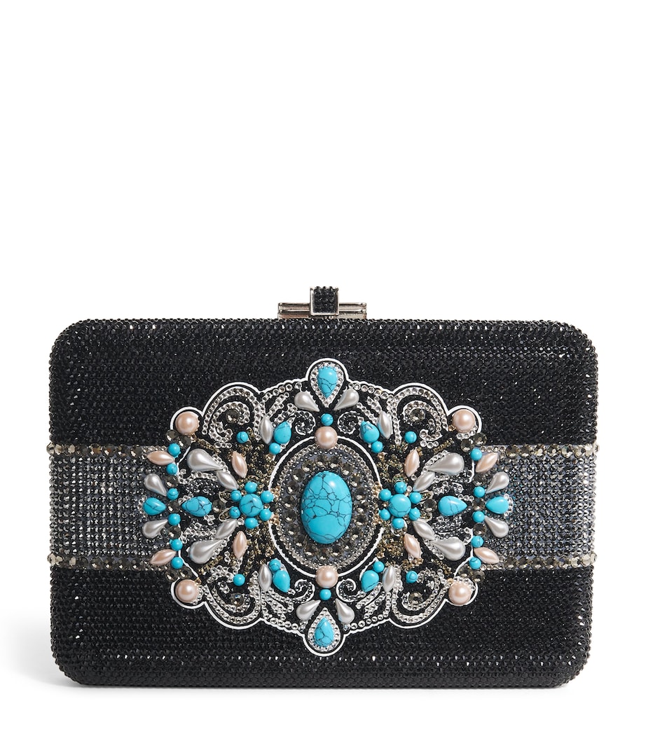 Slim Embellished Dixie Clutch Bag SJTMT JET MULTI Image 1