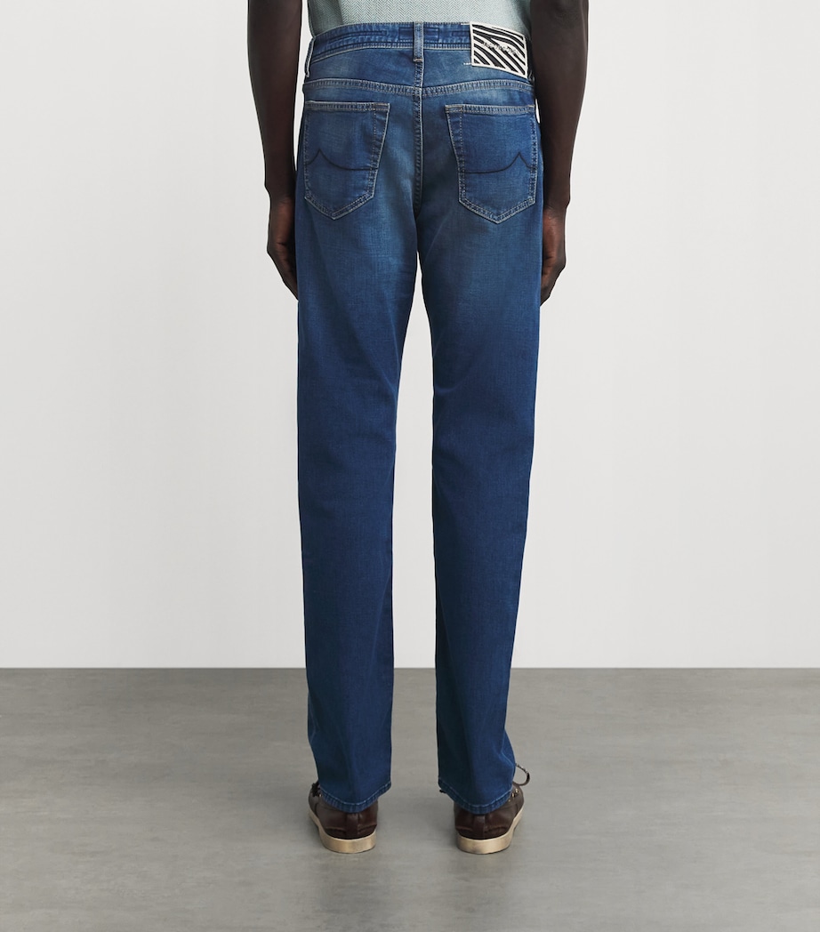 JACOB COHËN Mens Bard Slim Jeans Medium Blue Image 5