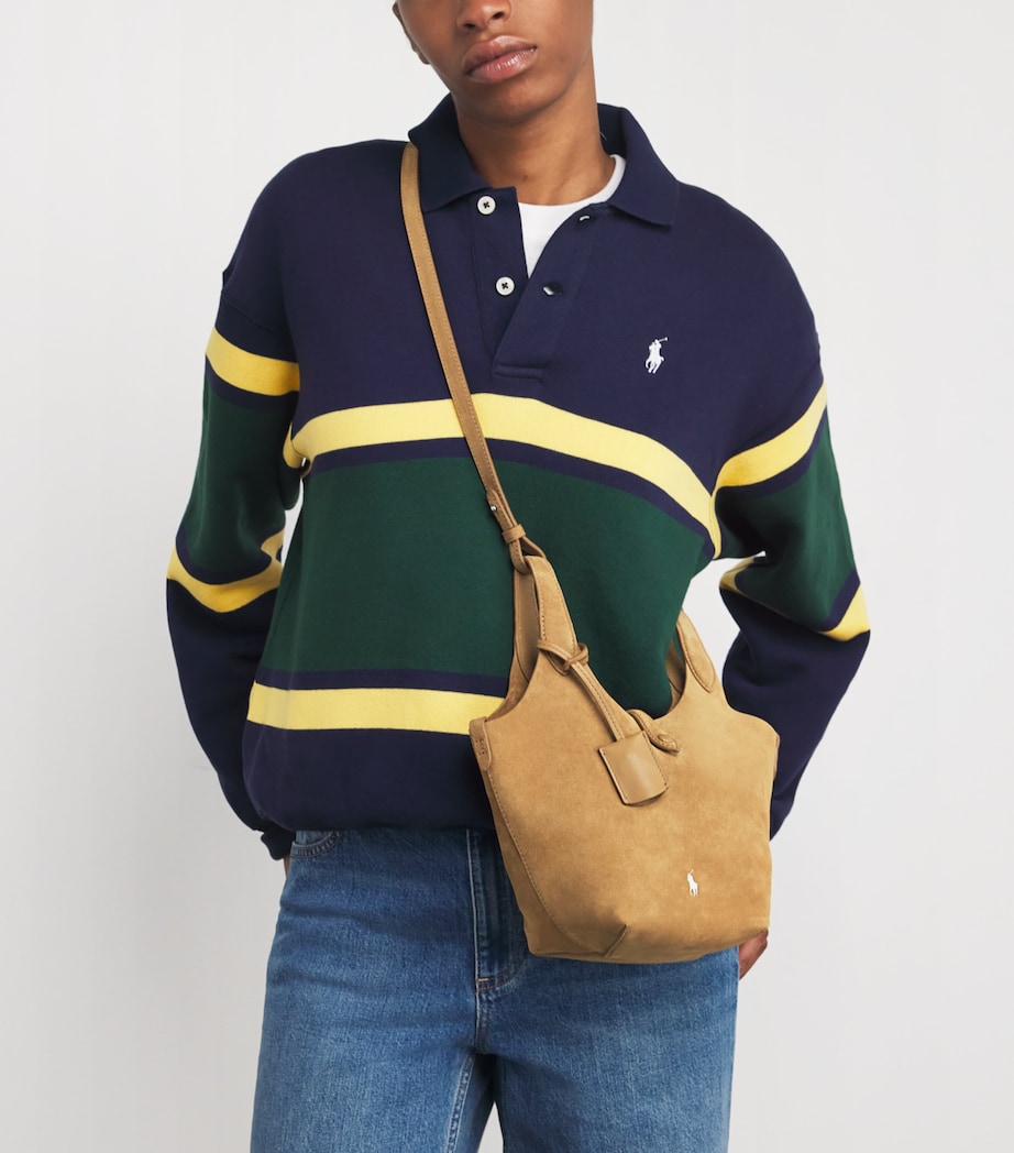 Small Suede Polo Play Cross-Body Bag CARAMEL Image 2