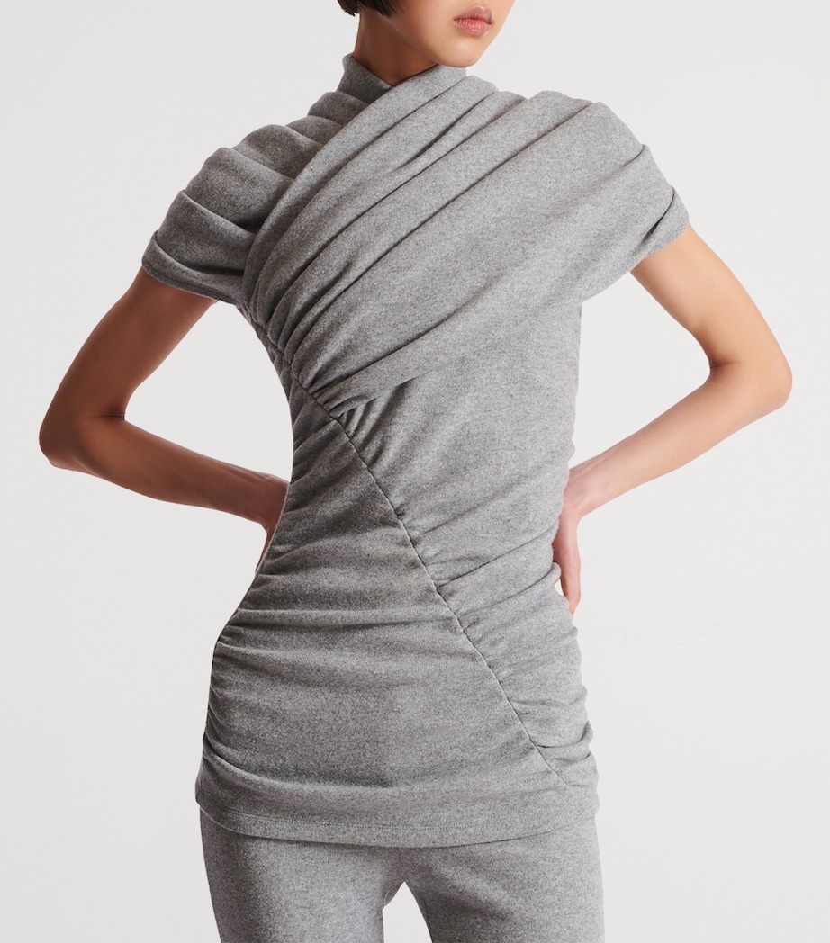 Draped Knit Top 9AD GRIS CHIN ECLAIR Image 3