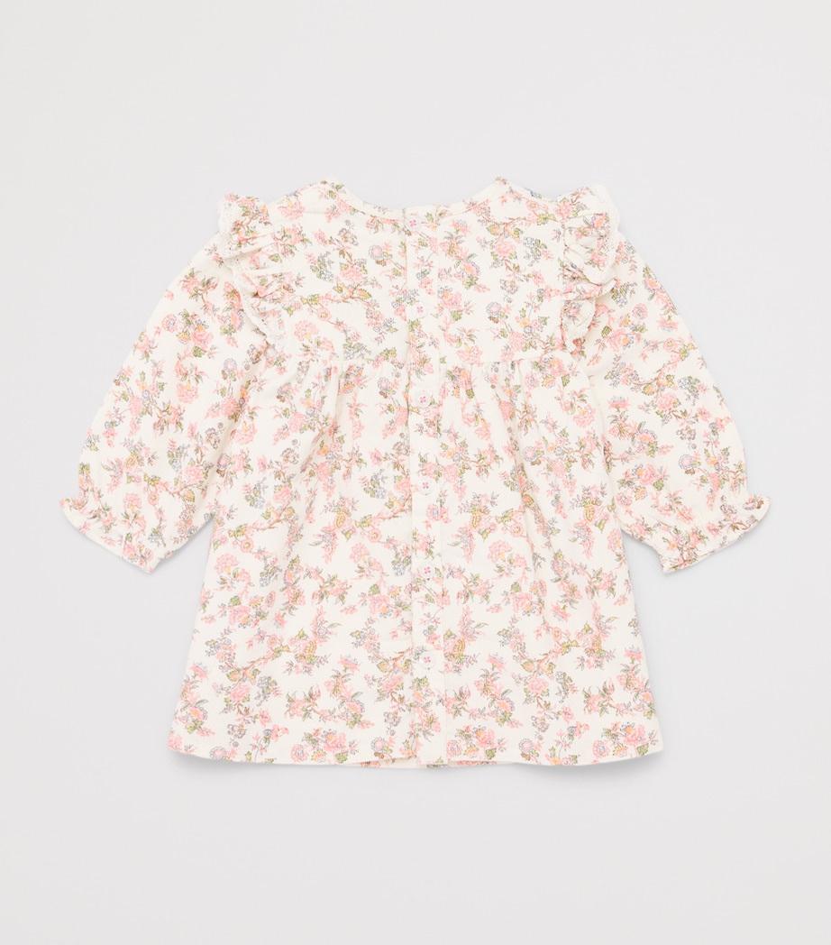 Louise Misha Cotton Floral Saralou Dress (6-24 Months) Cream Carnation Vale Image 2