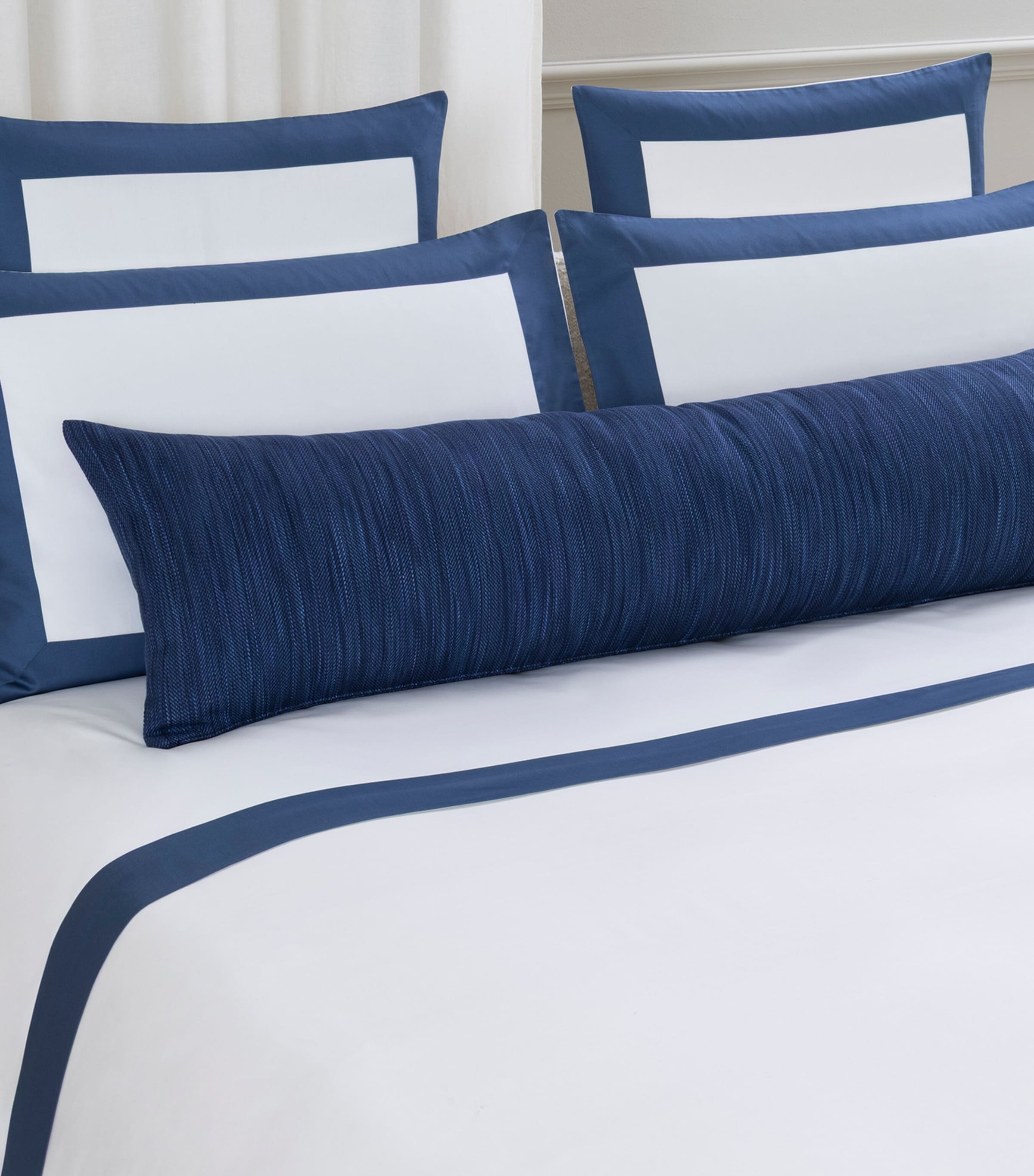 Frette Lounge Decorative Cushion Cover (40cm x 140cm) Indigo Blue Image 1