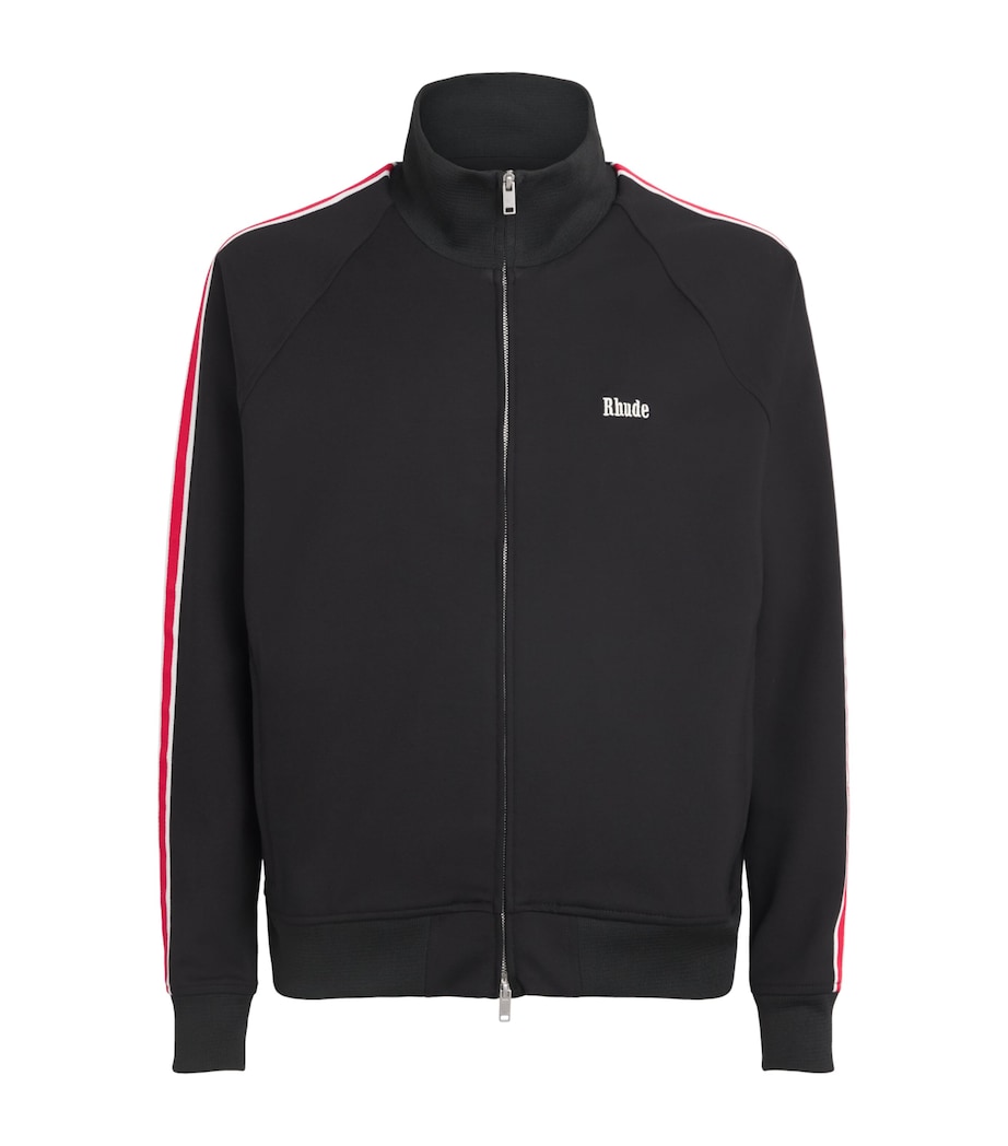 Rhude Mens Hamptons Track Jacket Blk/wht/red Image 1