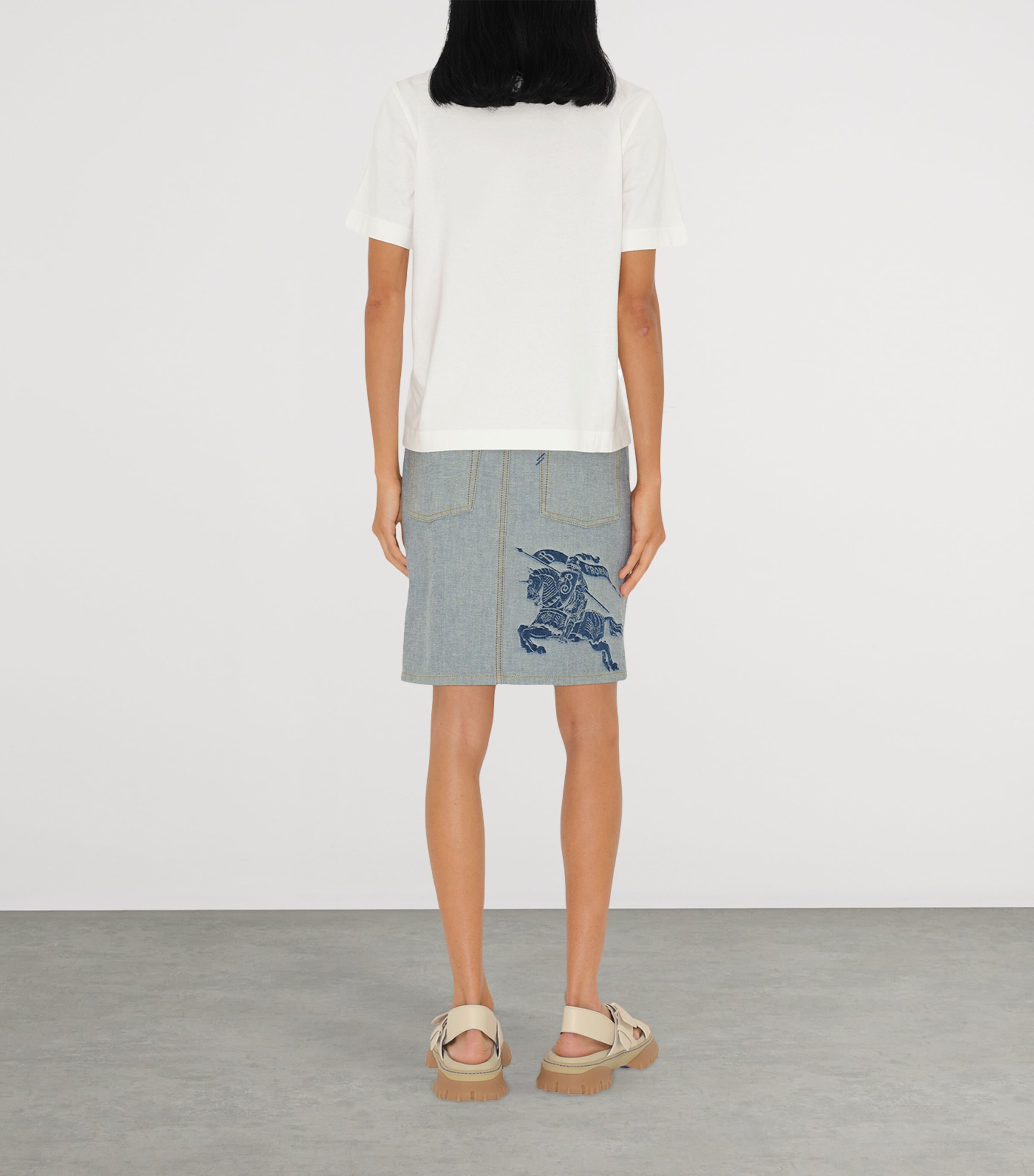 Cotton Embroidered T-Shirt CHALK Image 4