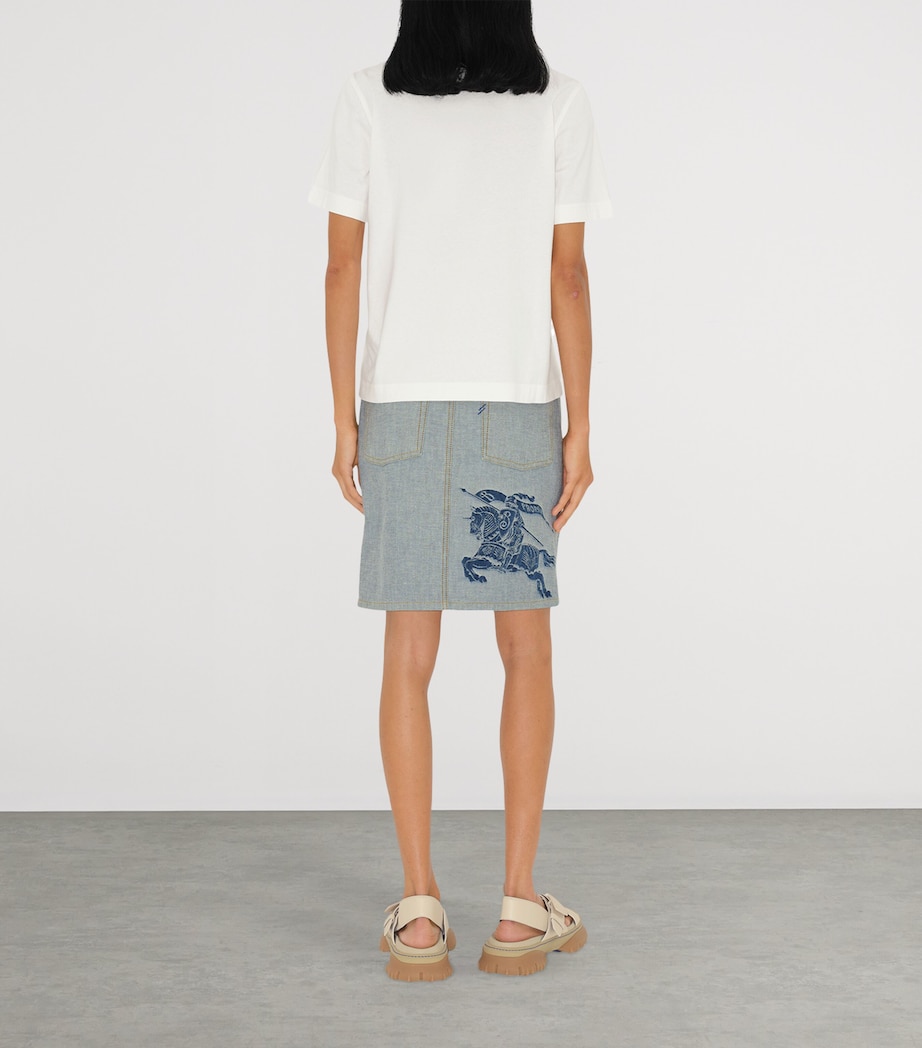 Cotton Embroidered T-Shirt CHALK Image 4