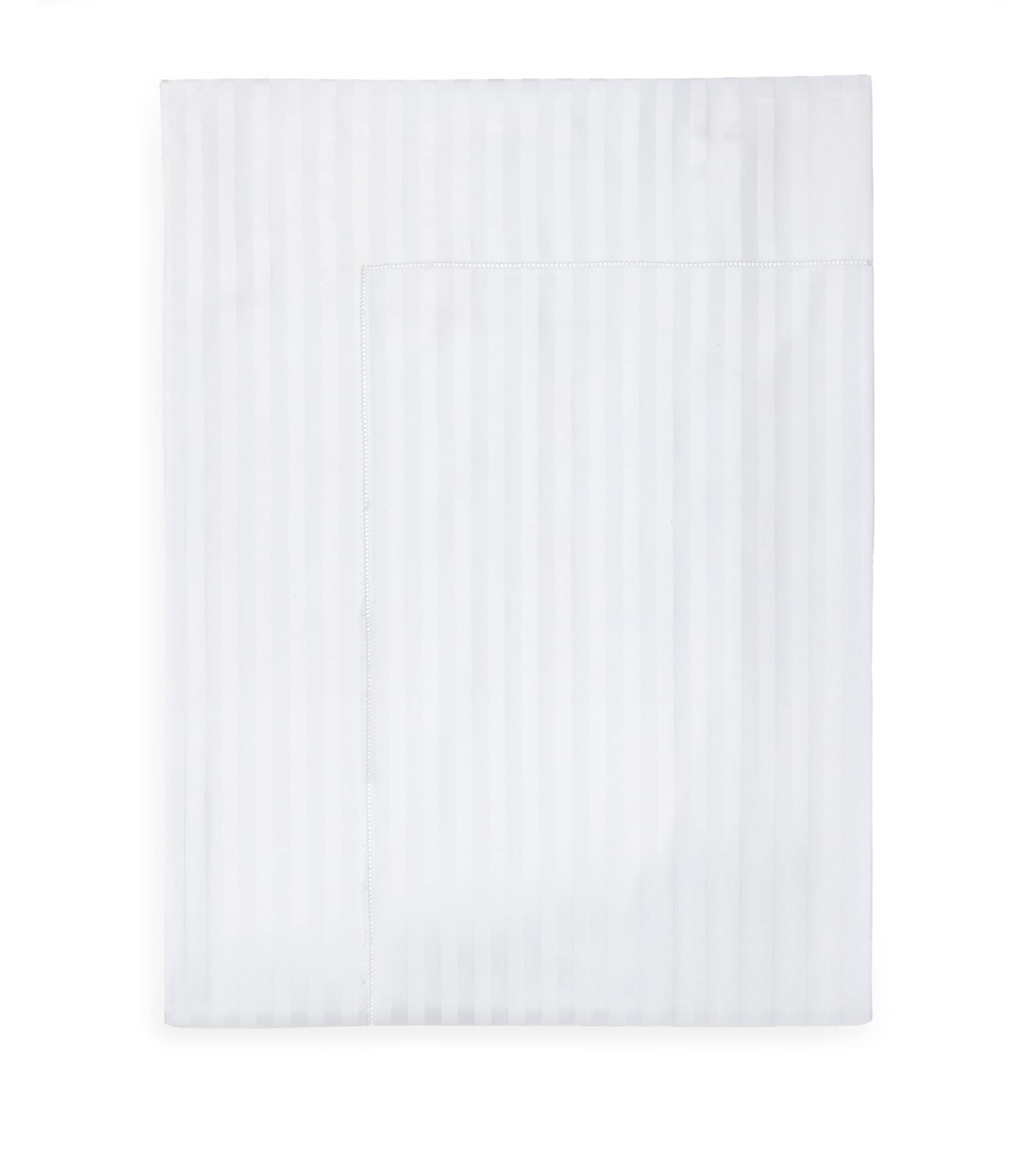 Pratesi Raso Rigato King Flat Sheet In White