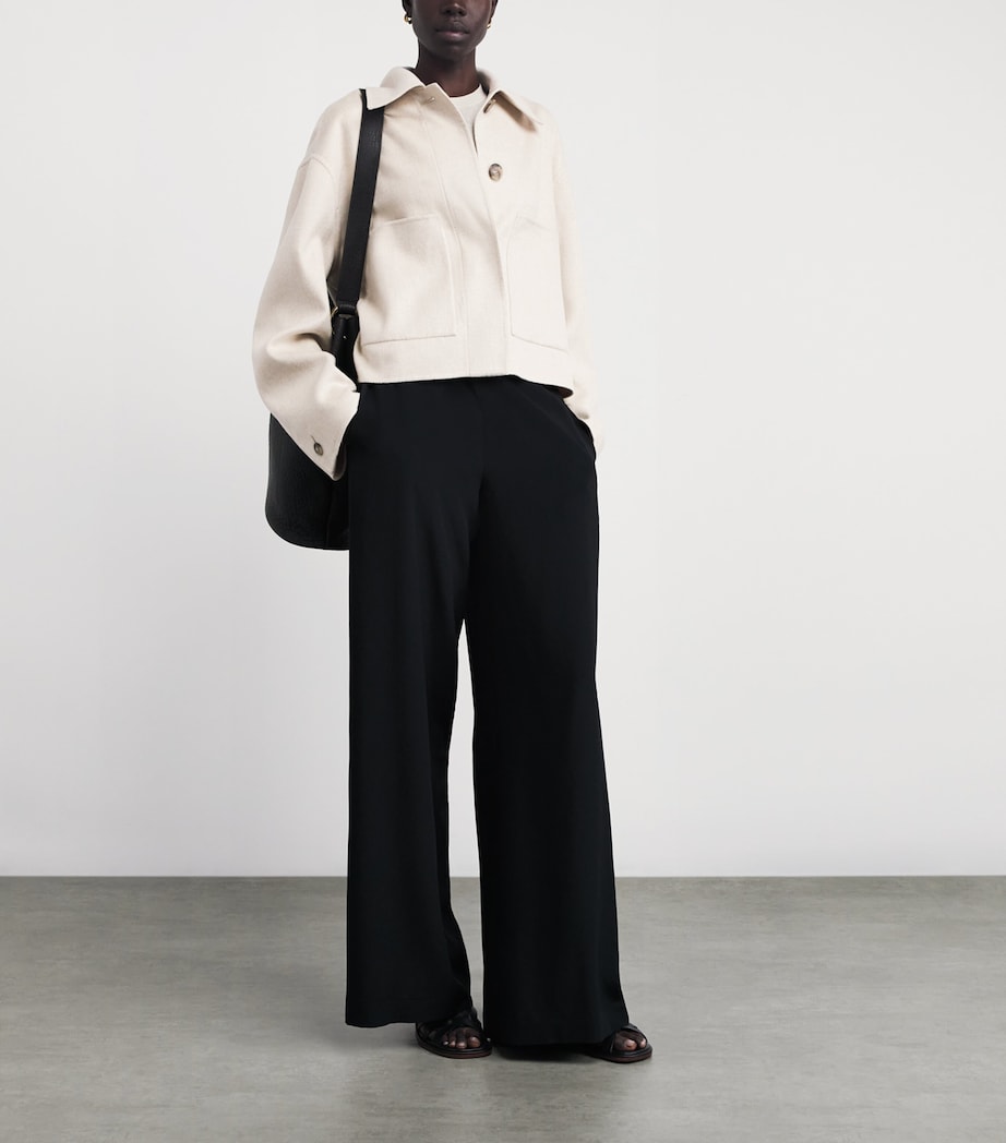 Wool-Silk Cropped Kalaa Jacket MARBLE MELANGE Image 2