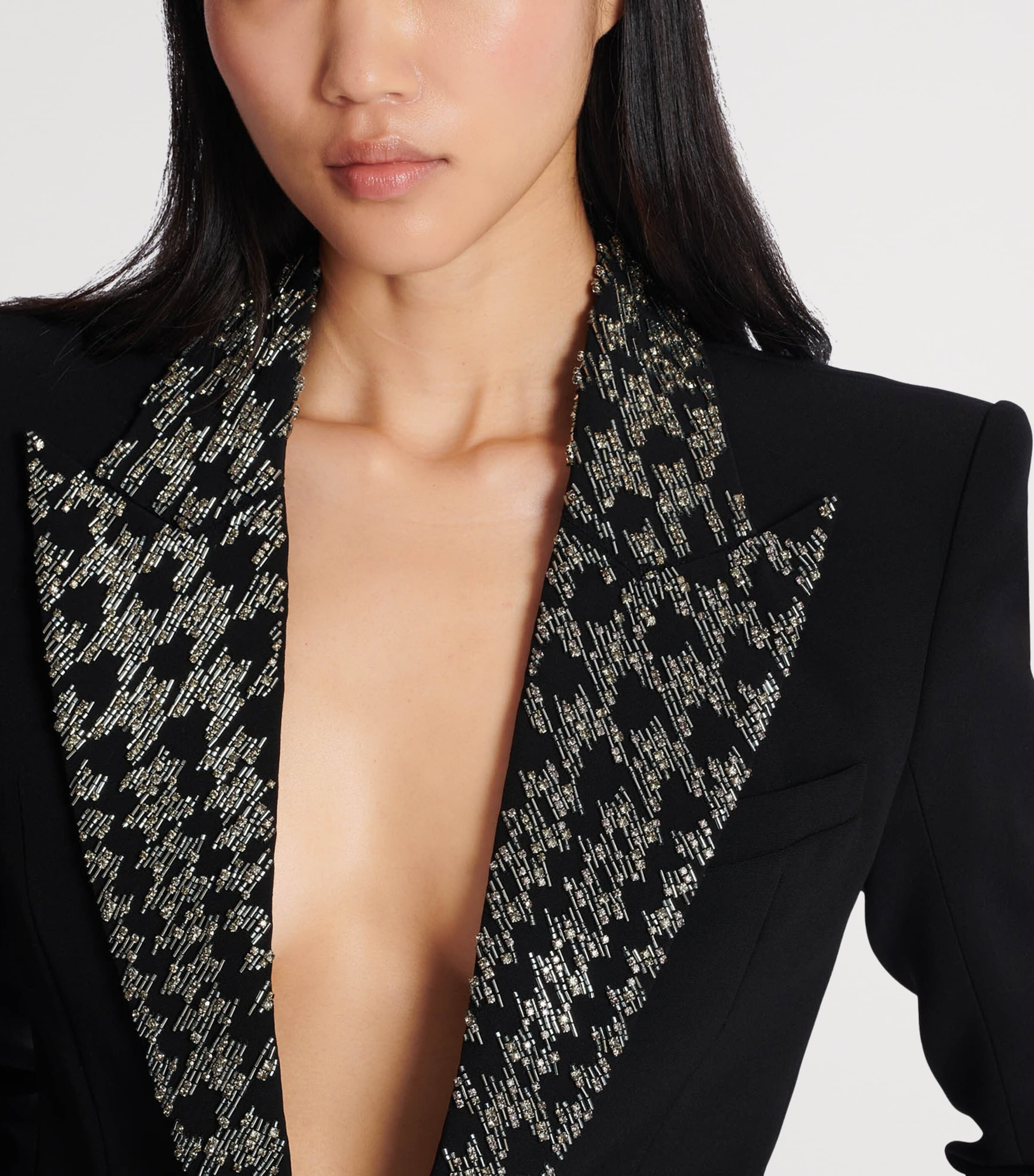 Embellished Tweed Jacket EAW NOIR/CRISTAL Image 5