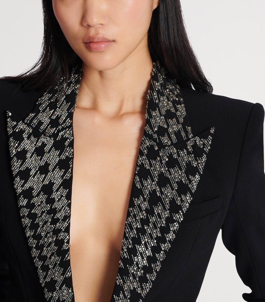Embellished Tweed Jacket EAW NOIR/CRISTAL Image 5