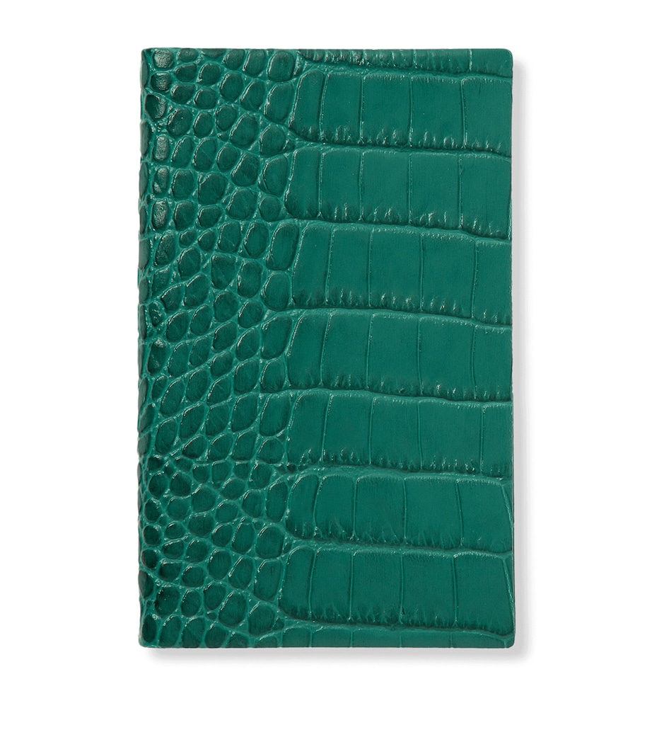 Smythson Mara Leather Panama Notebook Petrol Image 1