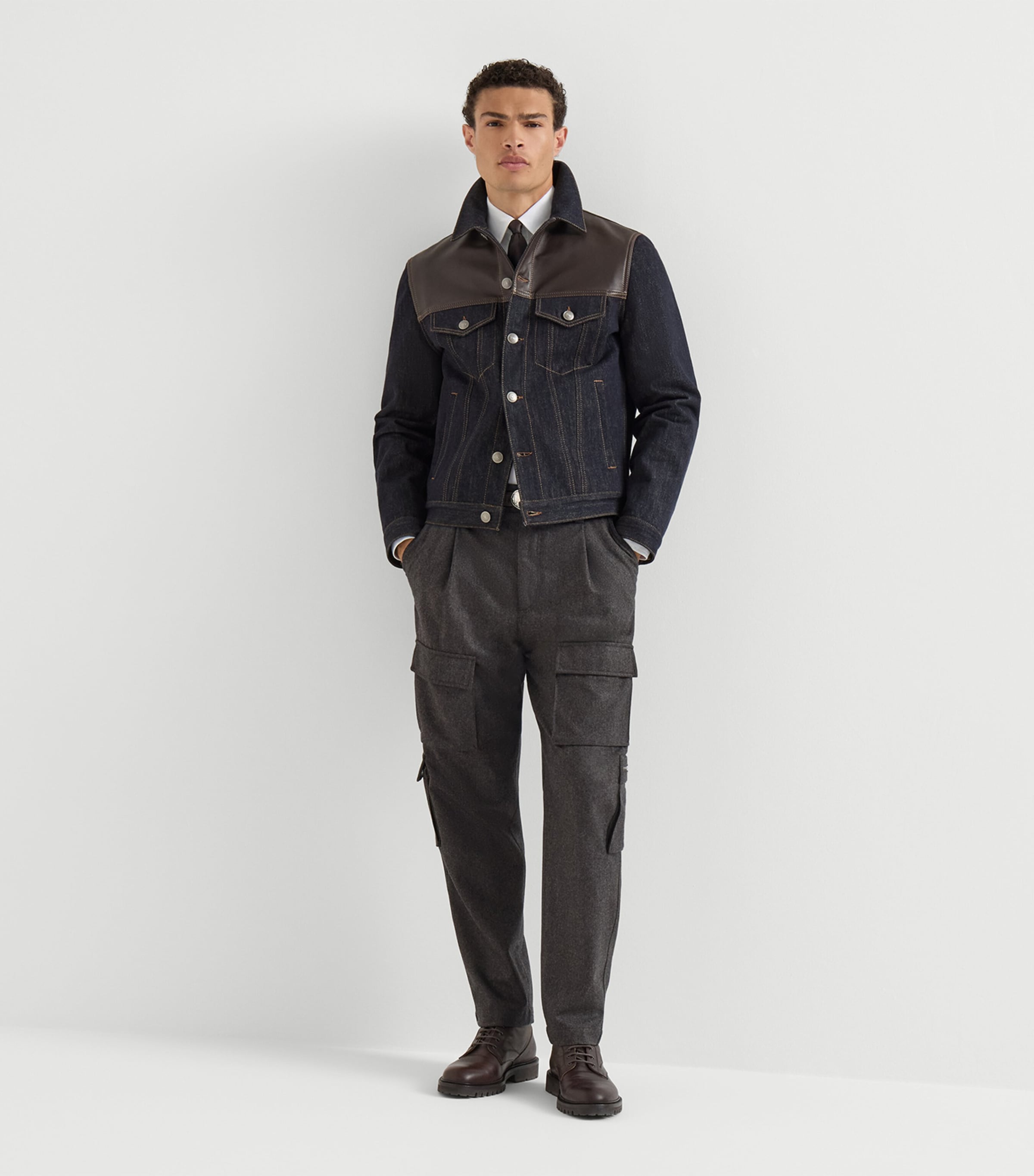 Brunello Cucinelli Mens Virgin Wool Cargo Trousers Image 5