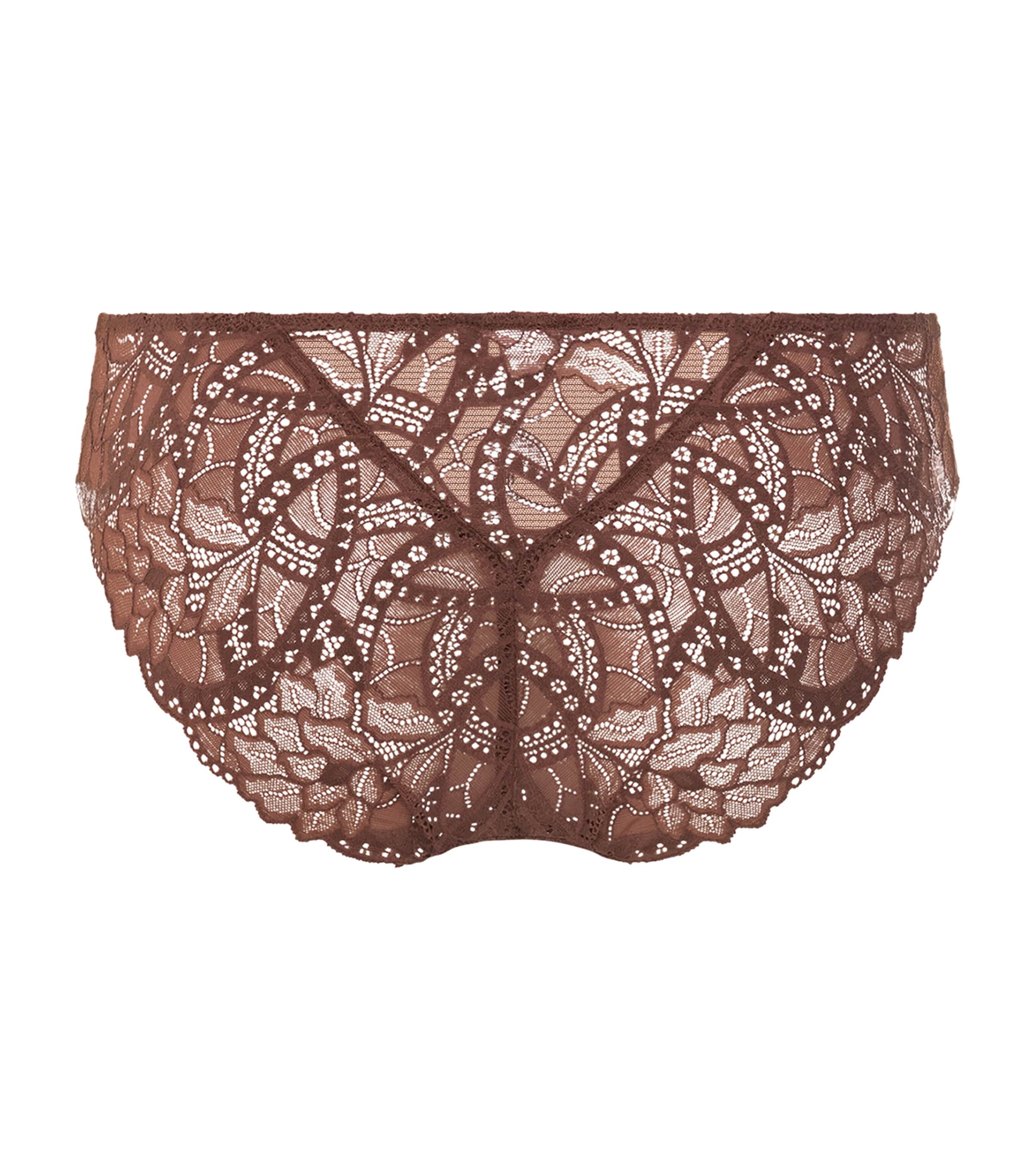 Hanro Womens Azelia Mini Briefs Cinnamon Image 3