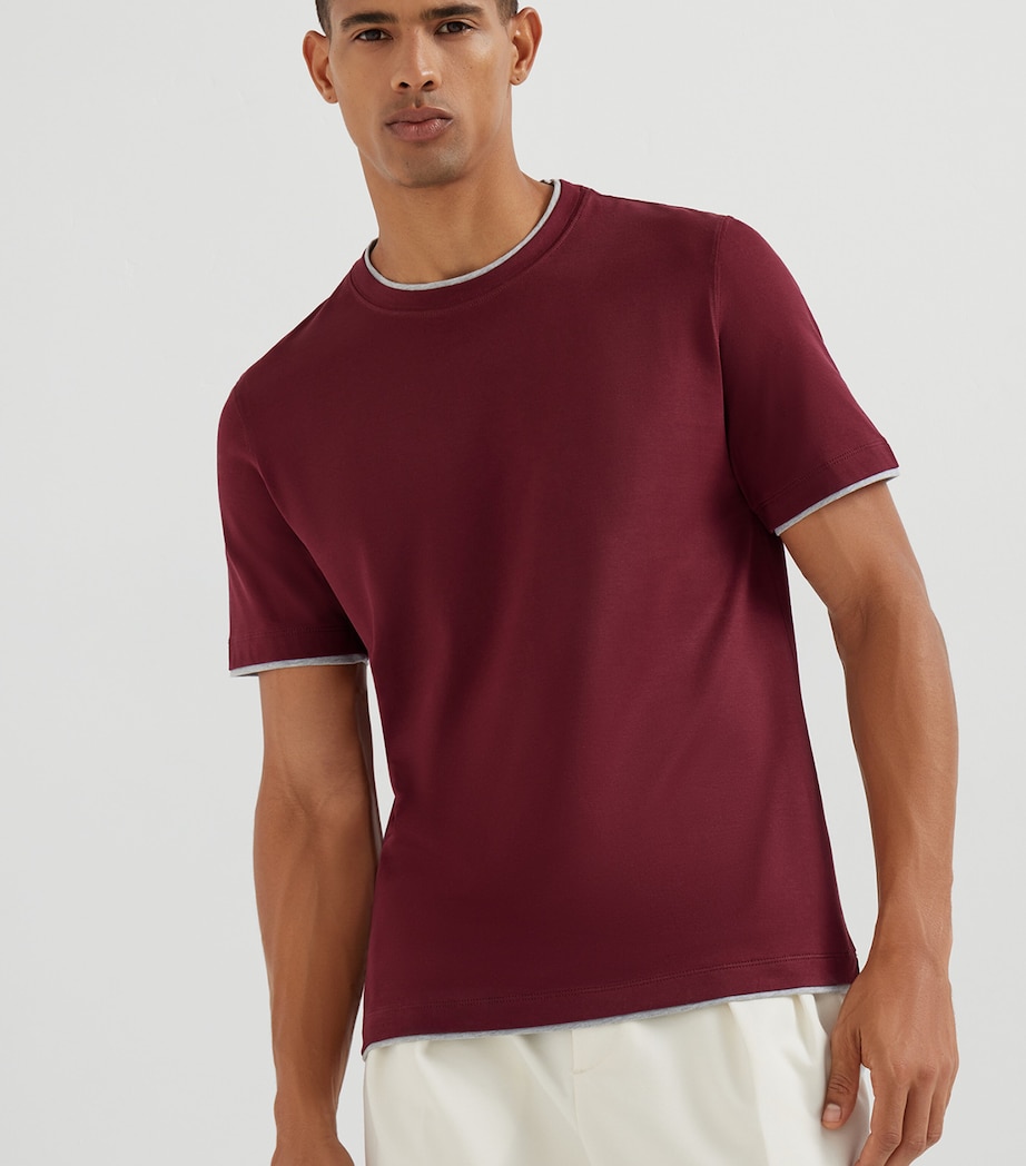 Cotton Faux-Layered T-Shirt COA16 Image 2
