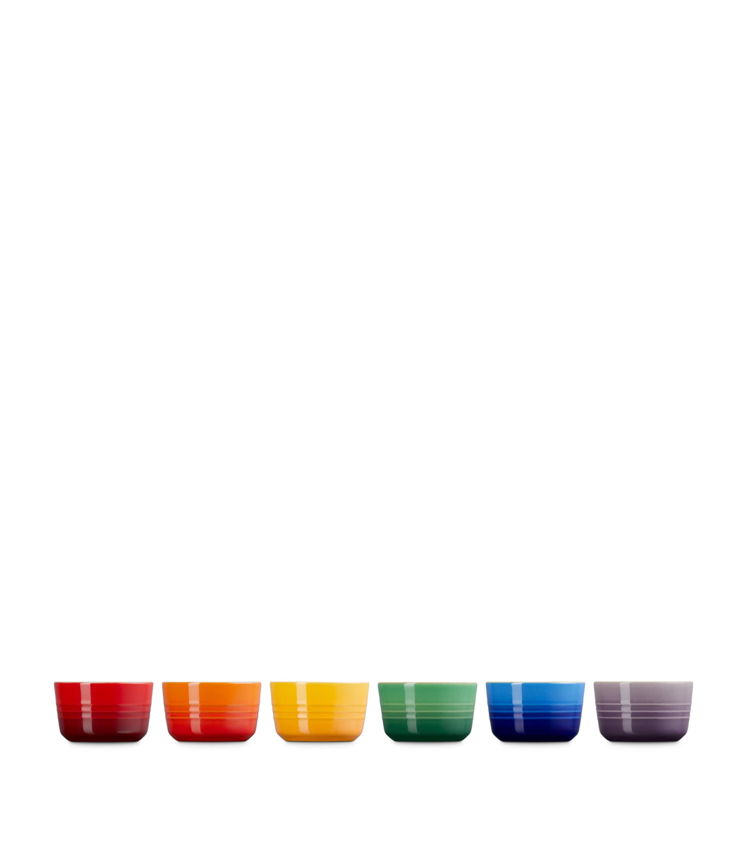 Mini Stoneware Rainbow Ramekins (Set of 6) NO COLOUR Image 4