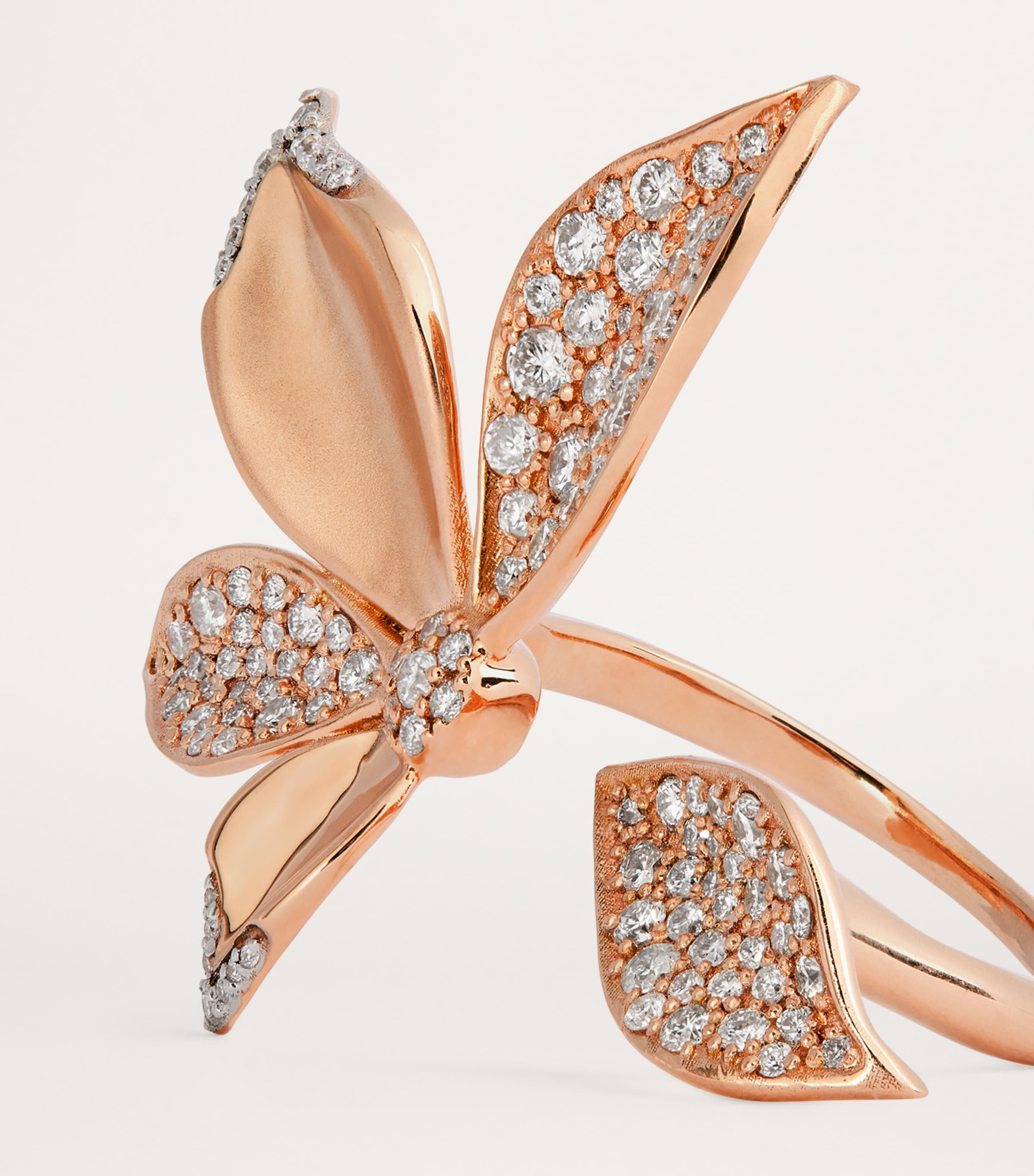 Rose Gold and Diamond Apple Seed Ring ROSE GOLD Image 6