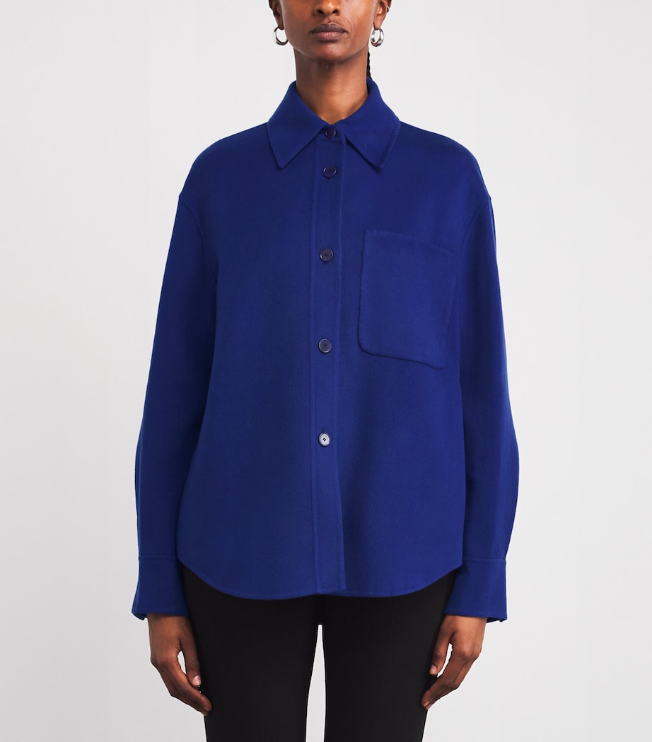 Wool-Silk Jelia Overshirt COBALT Image 3