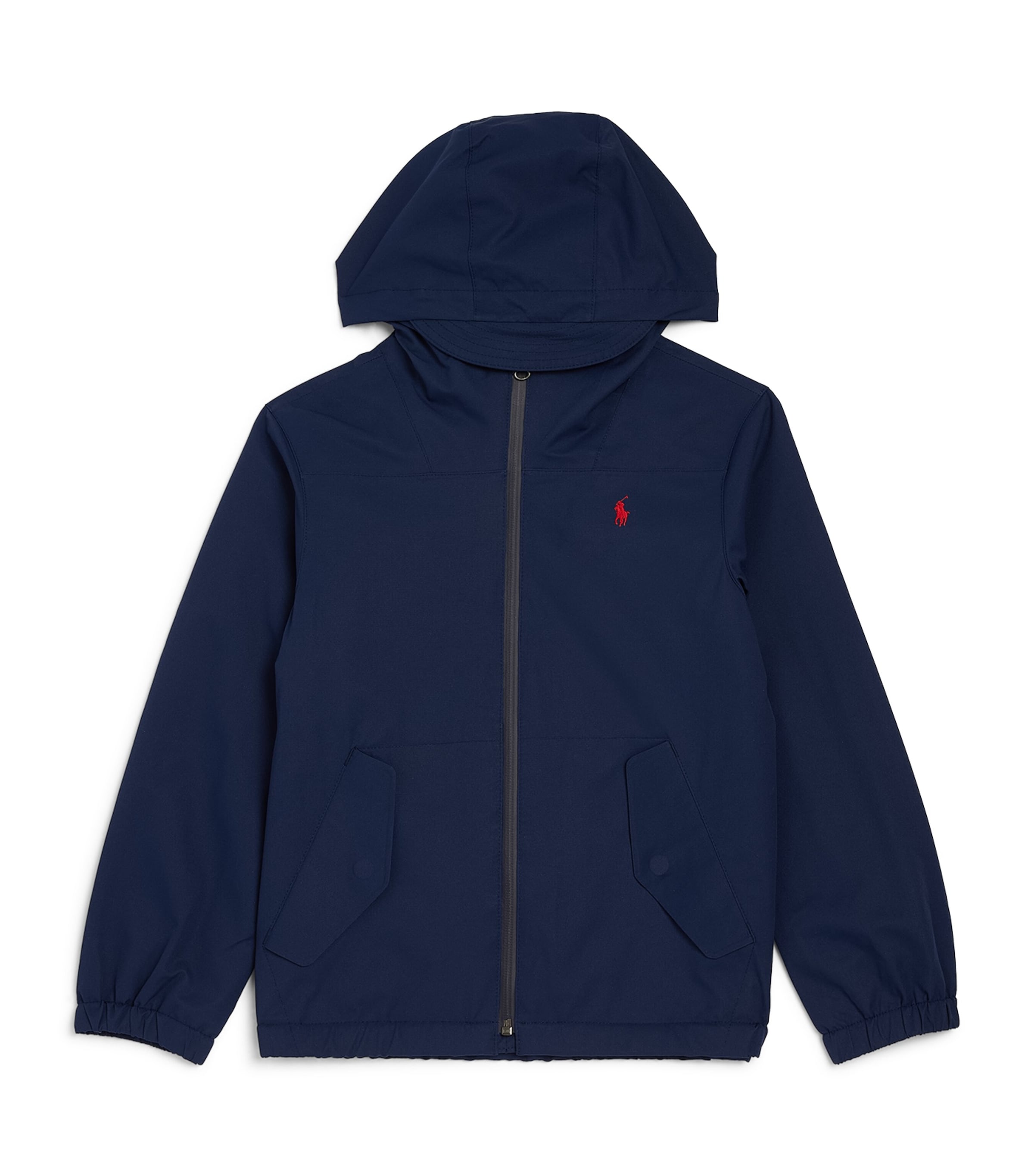 Shop Ralph Lauren Hooded Windbreaker In Navy