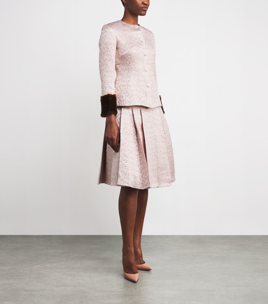 Tweed Fay Midi Skirt PINK MULTI Image 2