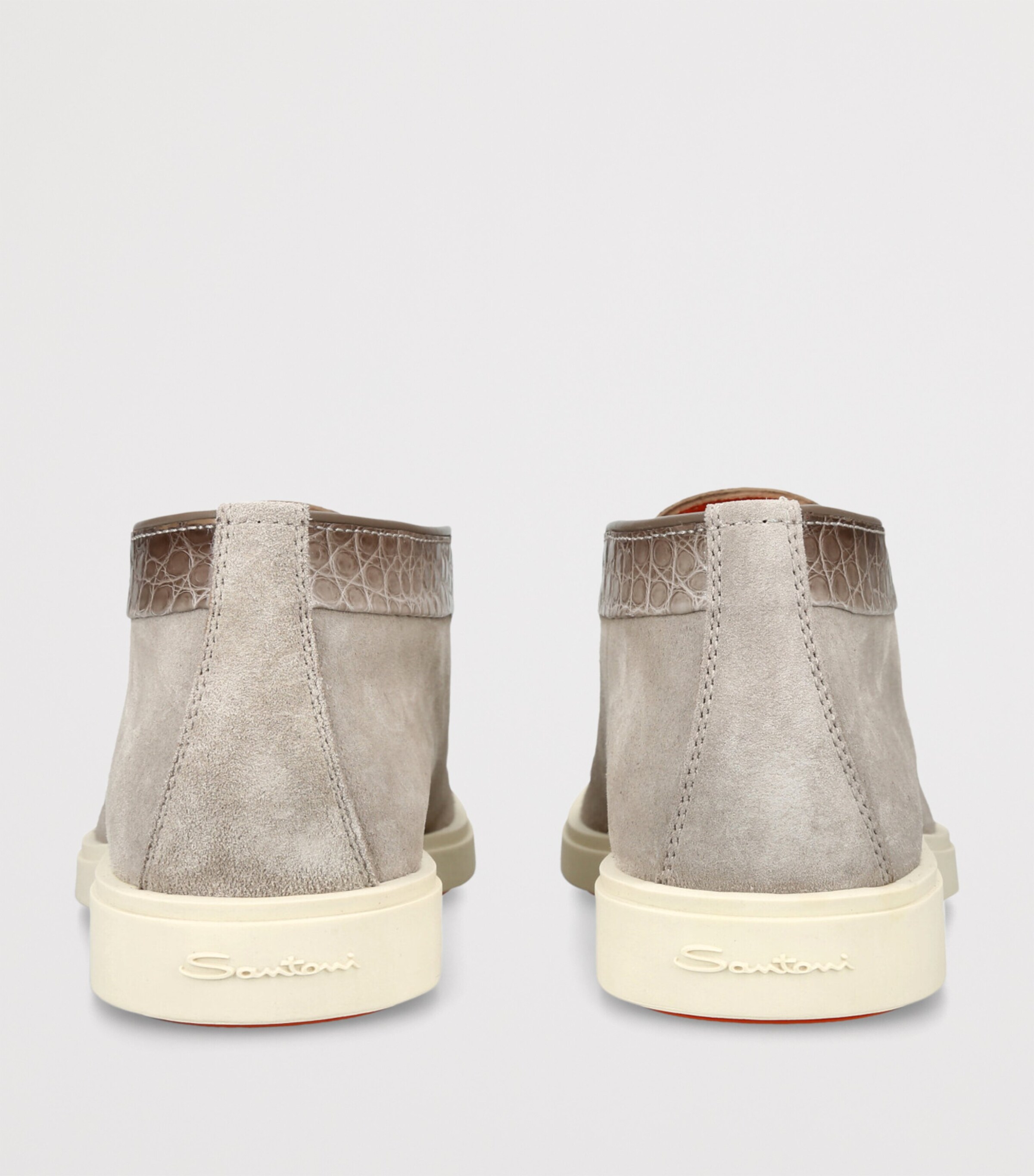 Santoni Suede Detroit Slip-On Sneakers Grey Image 2