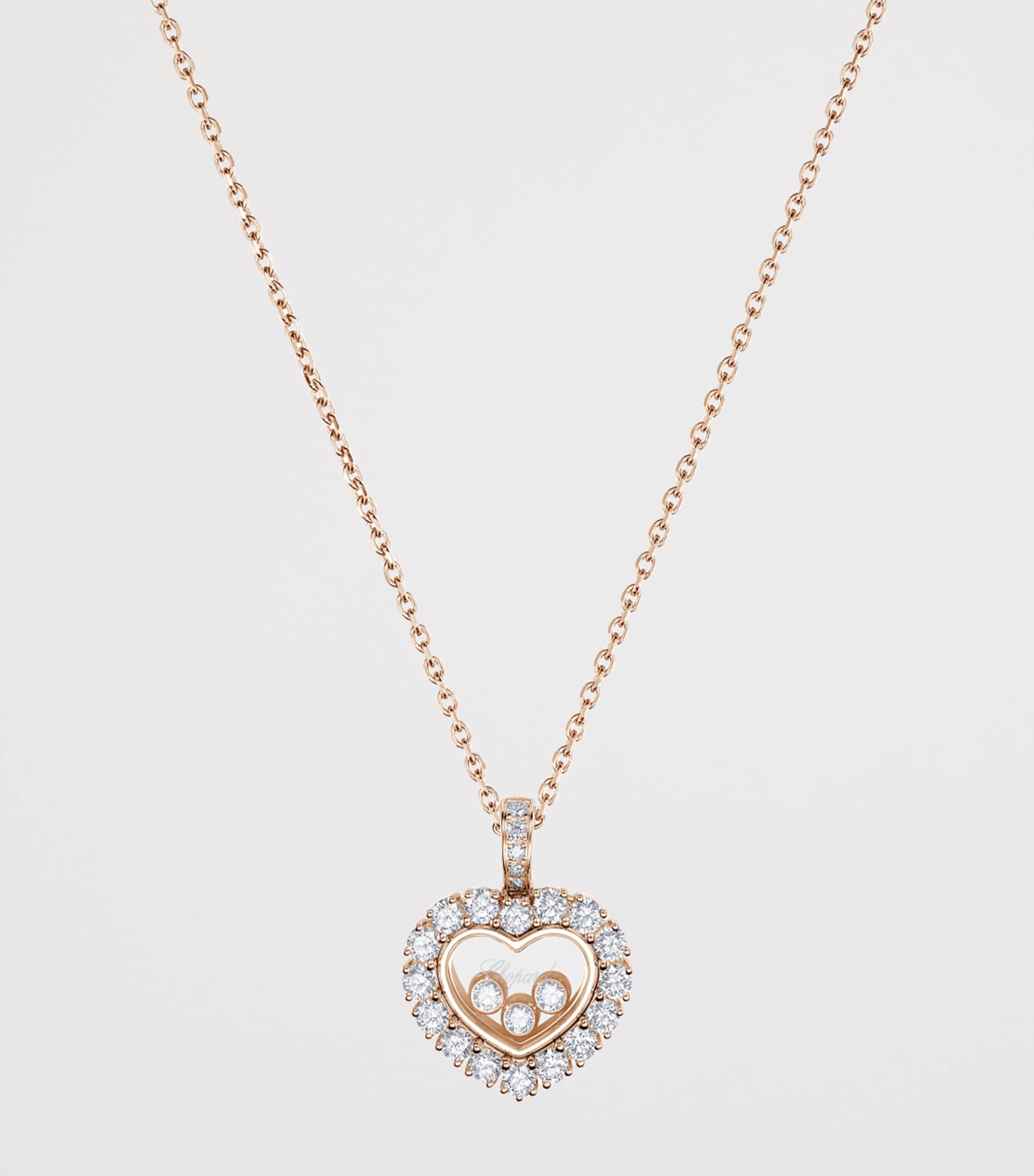 Rose Gold and Diamond Happy Diamonds Icons Joaillerie Pendant Necklace 18K ROSE GOLD Image 2
