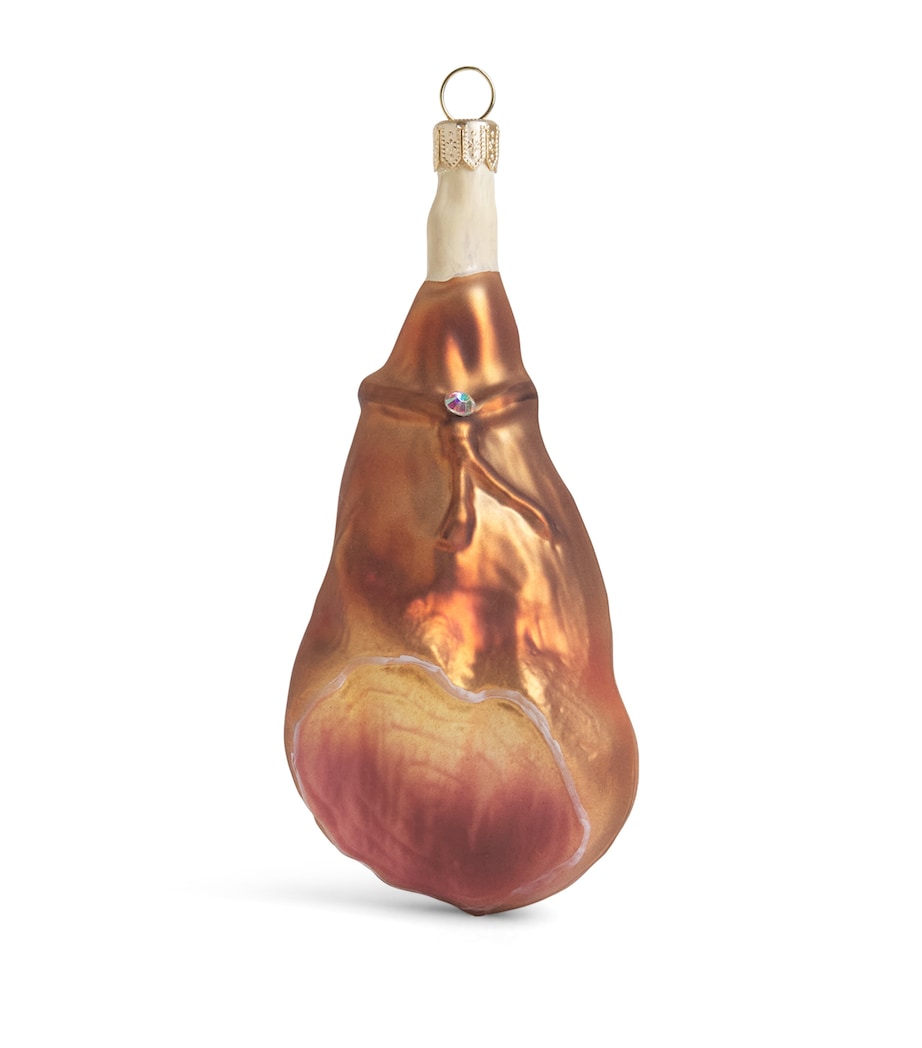 Harrods Glass Ham Leg Tree Decoration Image 1